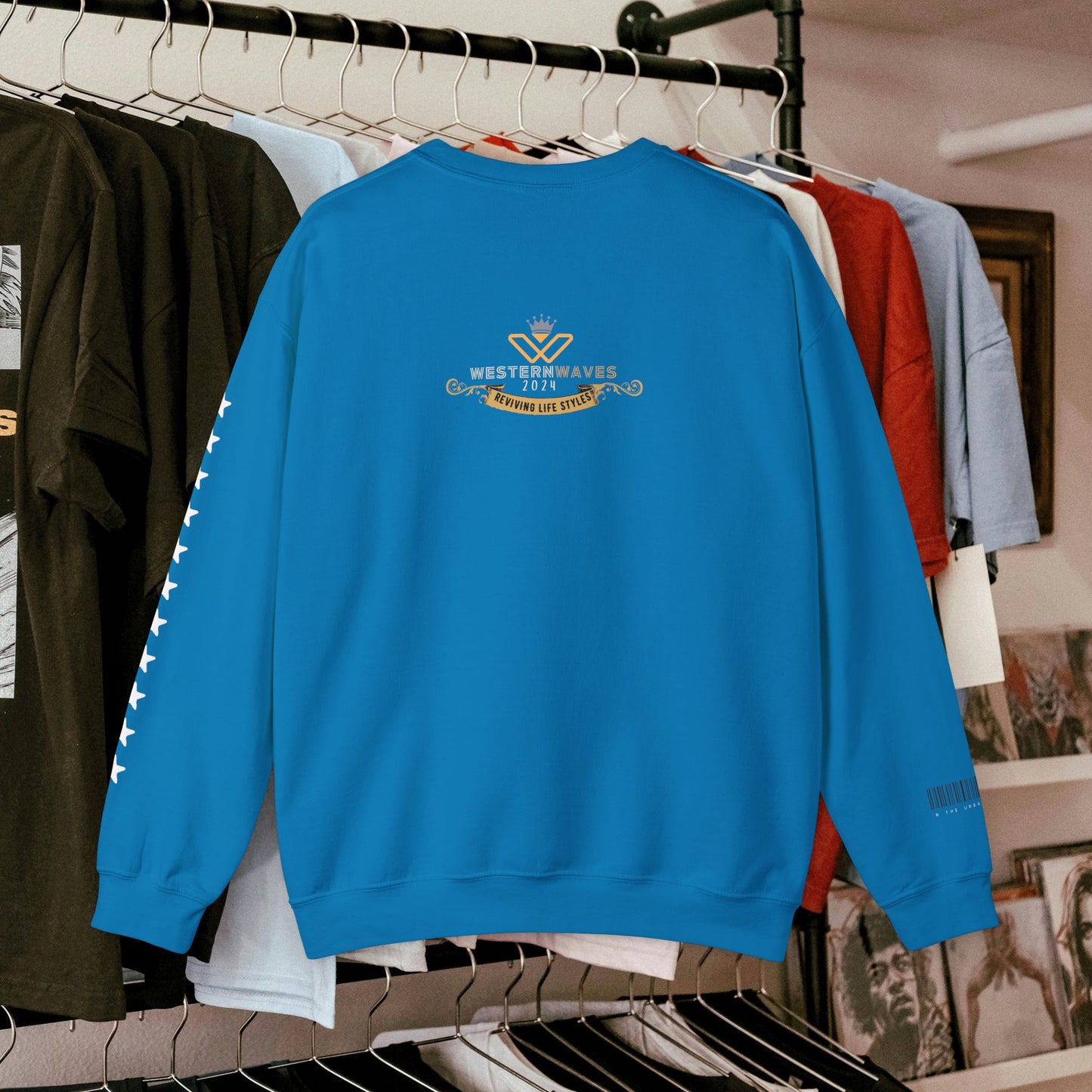 Unisex Heavy Blend™ Crewneck Sweatshirt_ N3+ Series UHBCSS PT2WW006_ Limited Edition Pure Luxury By WesternWaves: