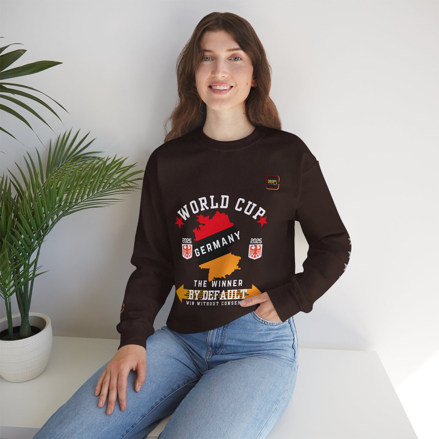 Unisex Sweatshirt_ N7+ Series USSS PT2WW001_ Germany The Winner by Default_ Limited Edition by WesternWaves: