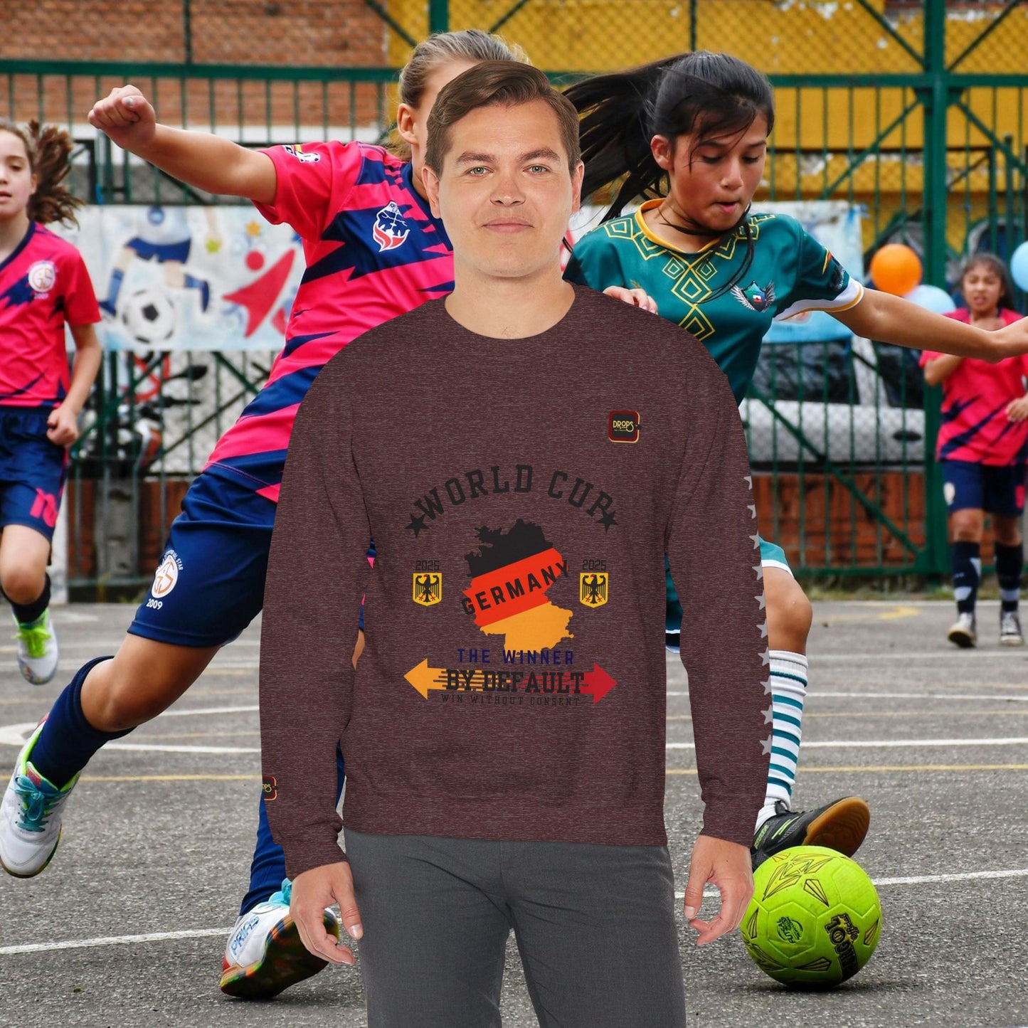 Unisex Sweatshirt_ N7+ Series USSS PT2WW001_ Germany The Winner by Default_ Limited Edition by WesternWaves: