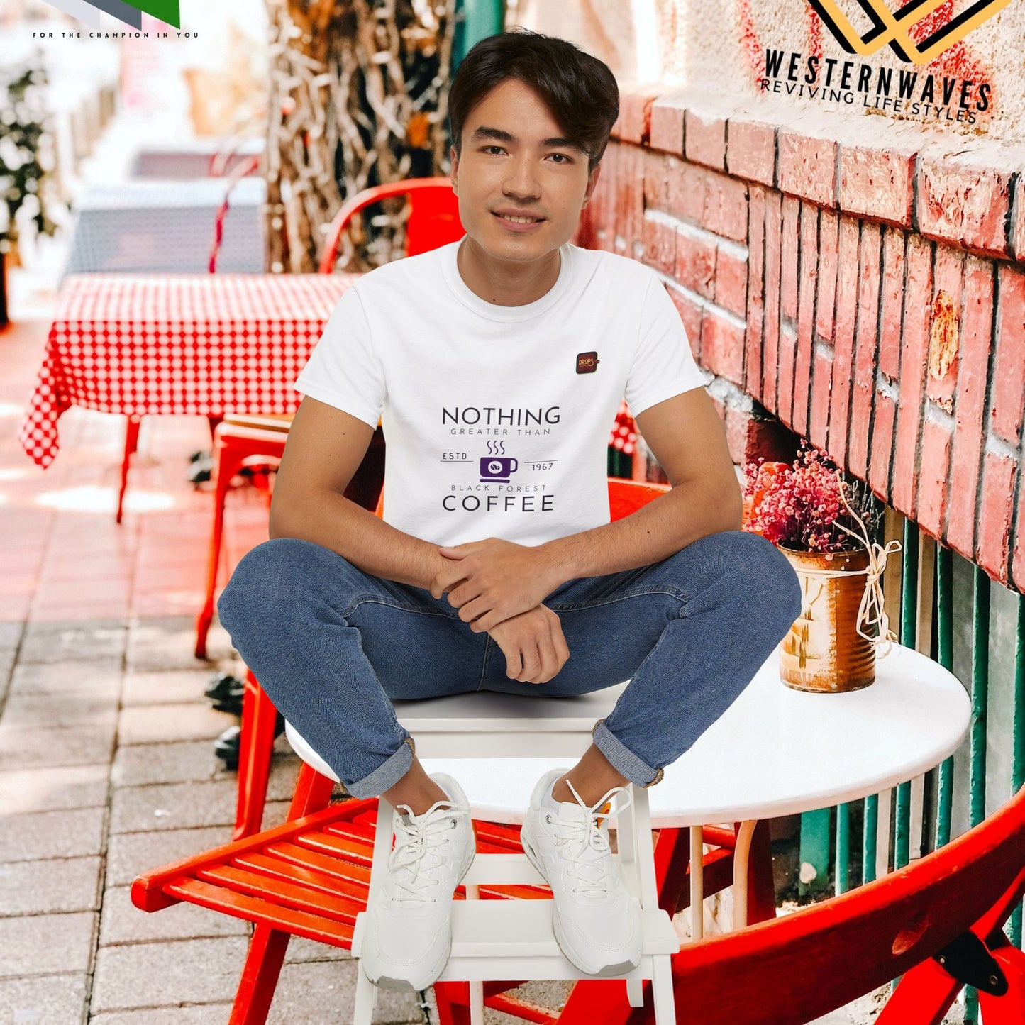 Unisex Ultra Cotton Tee_ Classic Comfort Unleashed_ N2+ Series USUCTEE PT2WW006_ Limited Edition Maximum Comfort & Style by WesternWaves: