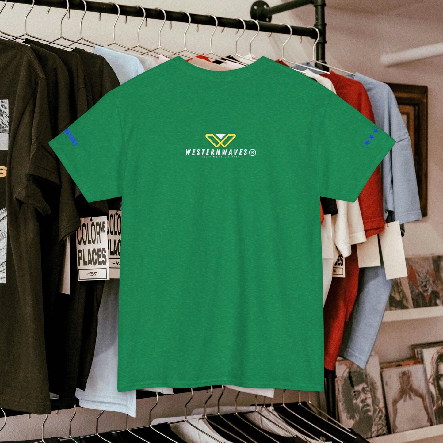 Unisex Heavy Cotton Tee_ Crafted from premium 100% cotton_ N2+ Series UHCT PT2WW009_ Limited Edition Maximum Comfort by WesternWaves: