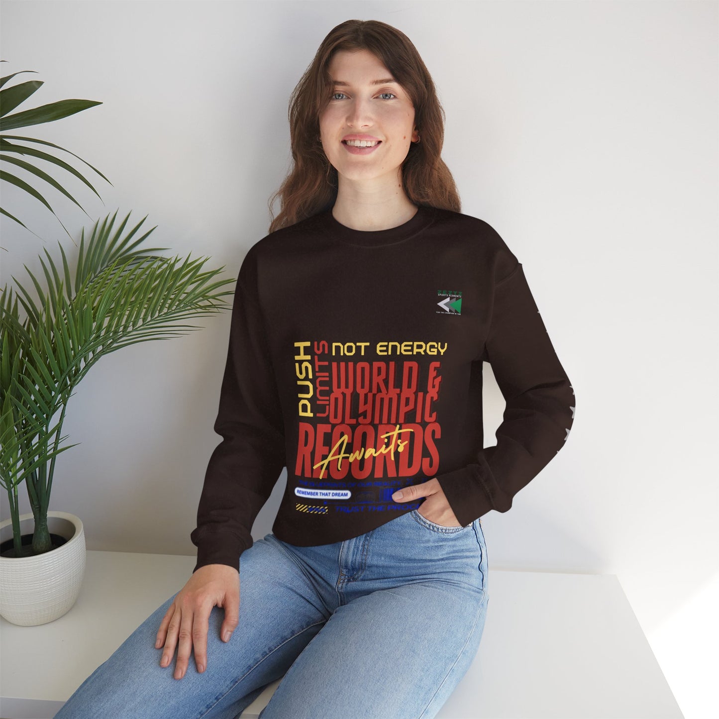 Unisex Heavy Blend™ Crewneck Sweatshirt_ N2 Sports Series UHBCSS PT2WW006_ Limited Edition ‘Zeztz’ Brand Sports Elements by WesternWaves: