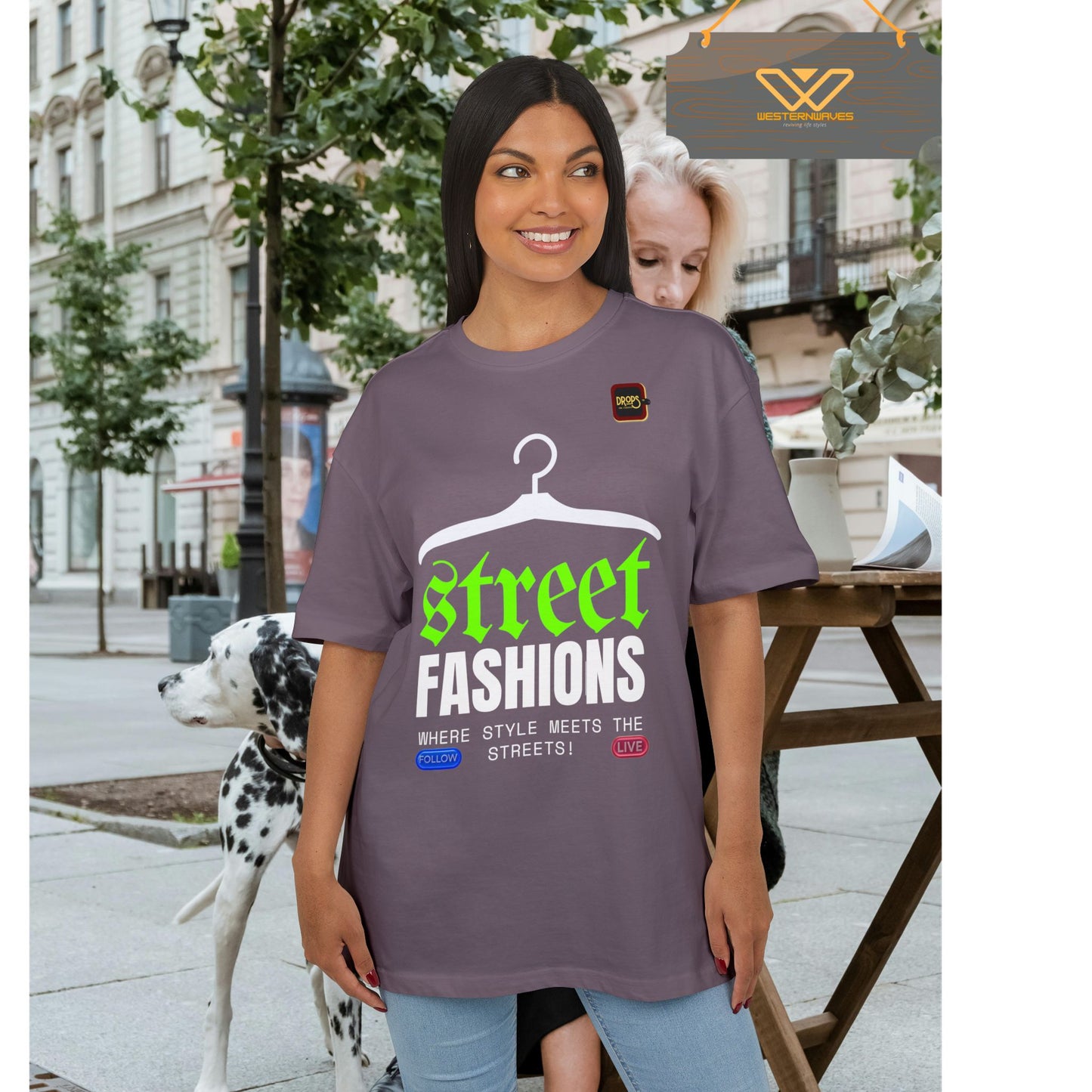 Unisex Oversized Tee_ N6+ Series USOSTEE PT2WW003_ Limited Edition by WesternWaves: