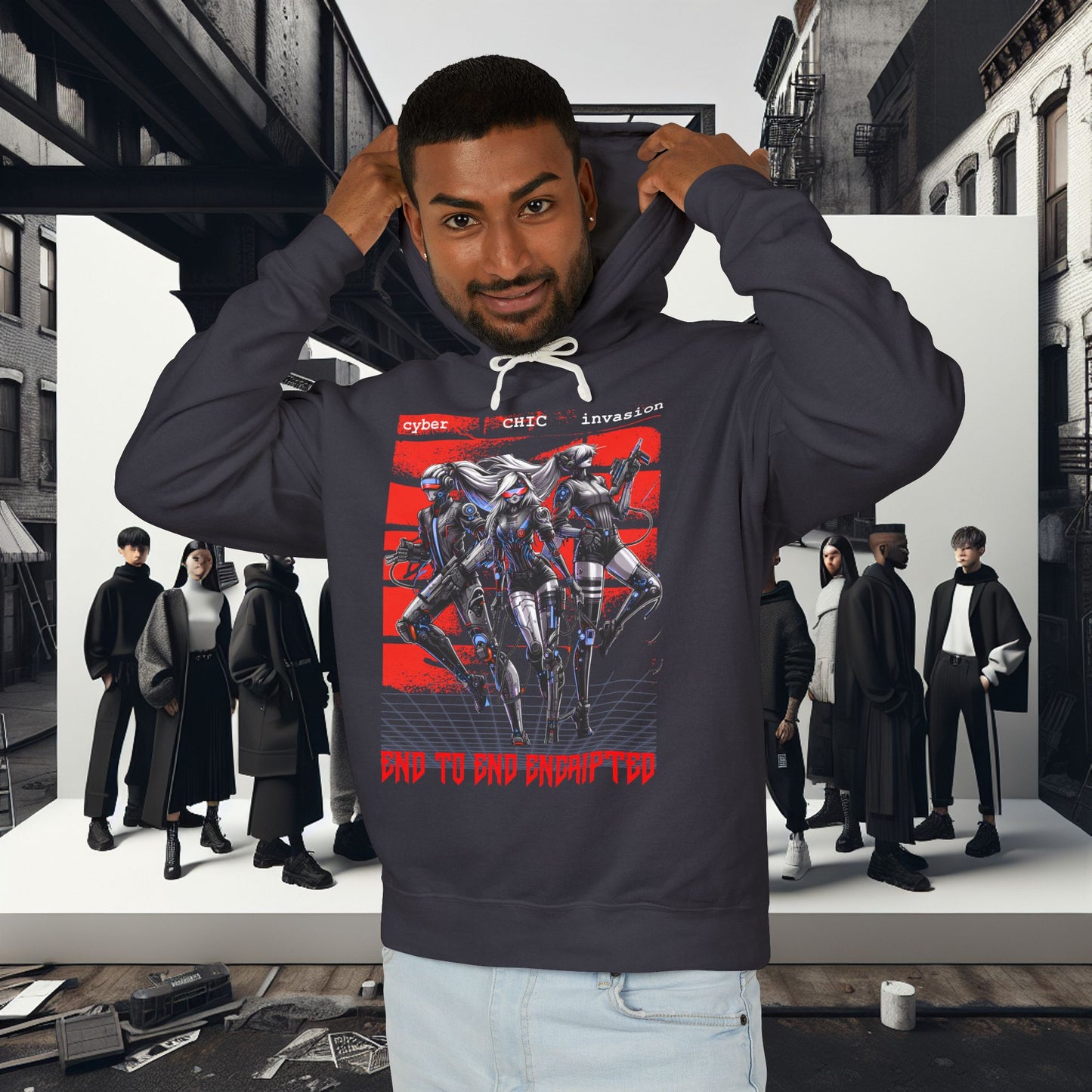 Unisex Lightweight Hooded Sweatshirt_ Series UWD 051_ Limited Edition Raw Streetwear by WesternWaves:
