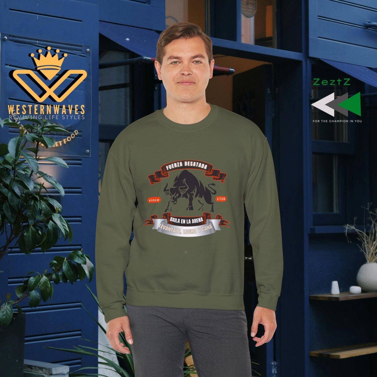 Unisex Heavy Blend™ Crewneck Sweatshirt_ N3+ Series UHBCSS PT2WW038_ Limited Edition Pure Luxury By WesternWaves: