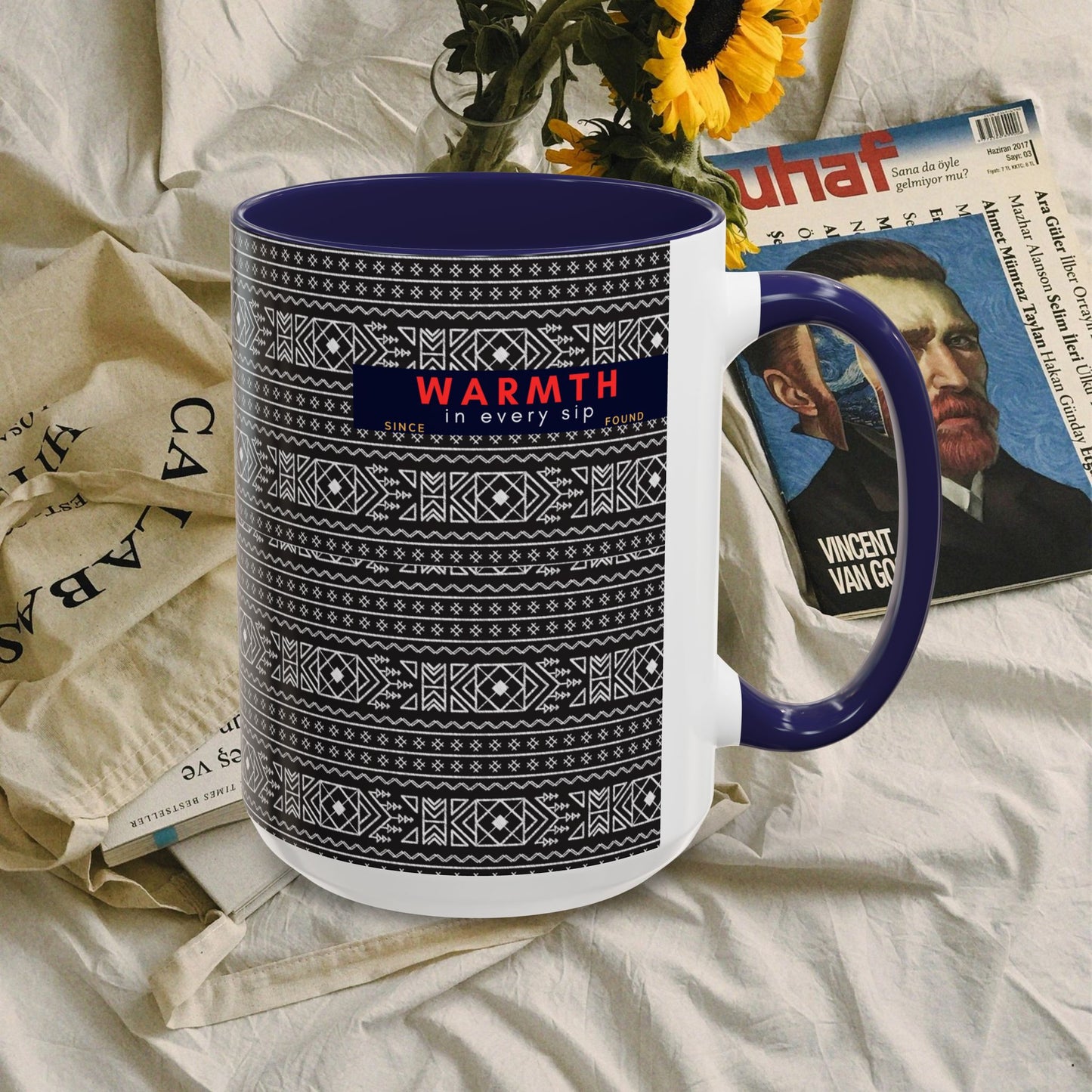 Accent Coffee Mug 11, 15oz_ N2 Series ACM11OZ PT2WW007_ Vibrant Limited Edition Design by WesternWawes:
