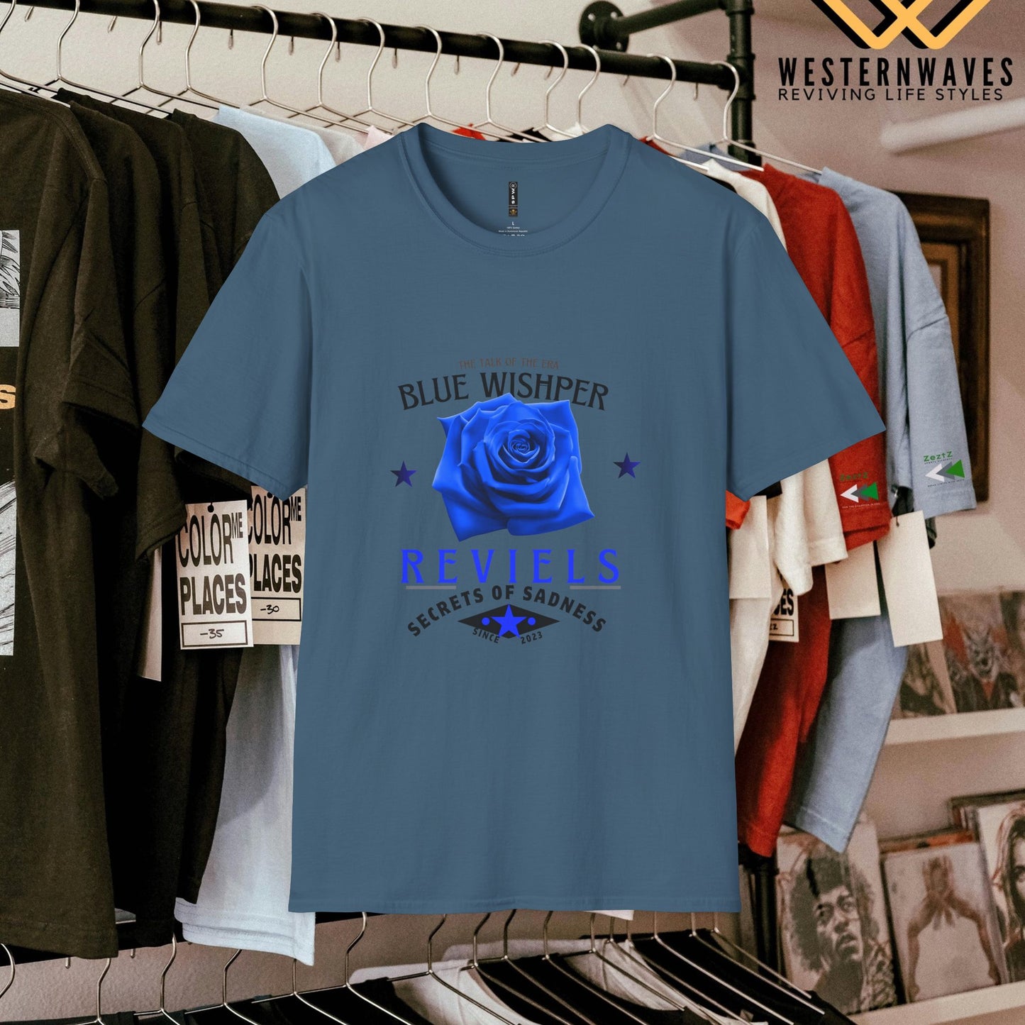 Unisex Softstyle T-Shirt_ N3+ Series USSTS FT2WW005_ Limited Edition Redefines & Relaxation by WesternWaves:
