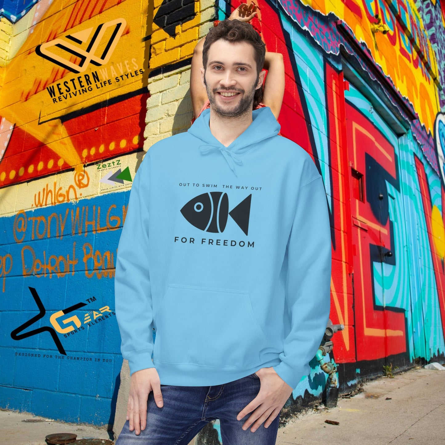 Unisex Midweight Softstyle Fleece Hoodie_ N3+ Series USMWXXFH PI2WW001_ Limited Edition by WesternWaves:
