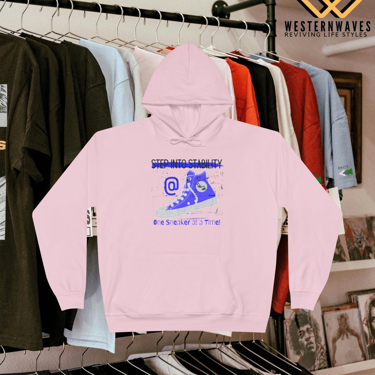 Unisex EcoSmart® Pullover Hoodie Sweatshirt_ N2+ Series USESPOHSS PT2WW001_ LImited Edition Quality Garment by WesternWaves: