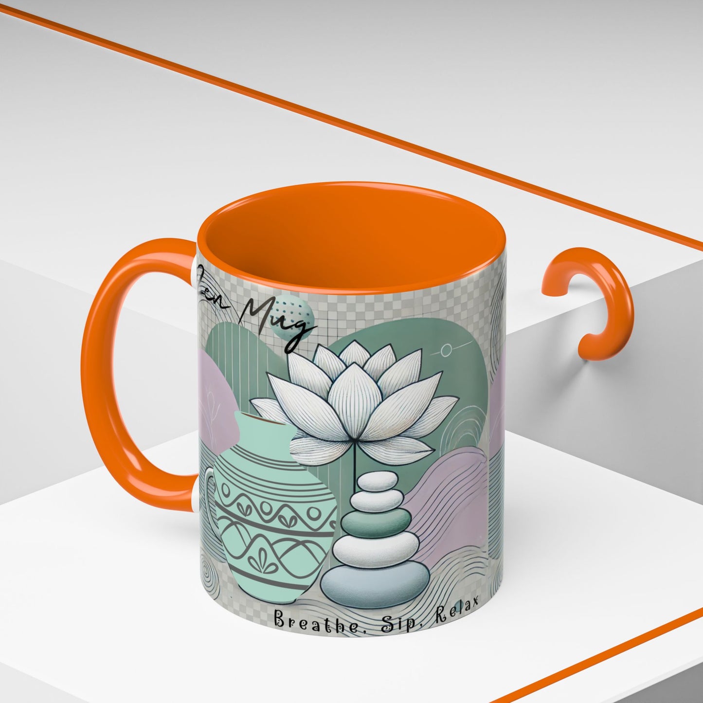 Accent Coffee Mug (11, 15oz) _ N3+ Series ACMUG PT2WW006_ Limited Edition Blend Style & Functionality by WesternWaves: