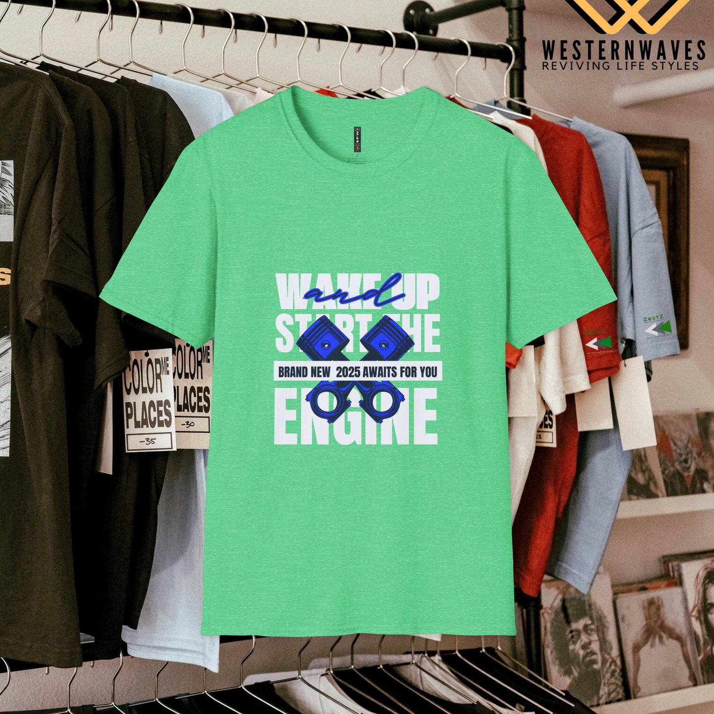 Unisex Softstyle T-Shirt_ N3+ Series USSTS FT2WW004_ Redefine Relaxation Limited Edition by WesternWaves: