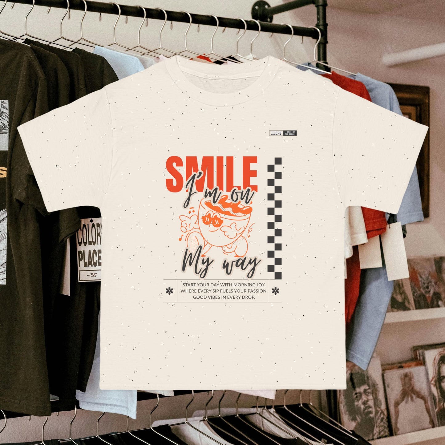 Short-Sleeve T-Shirt_ 23 Sep 2025_ Series N8+ SSTS PT2WW001_ Smile My Way Tee_ Limited Edition Casual Wear by WesternWaves: