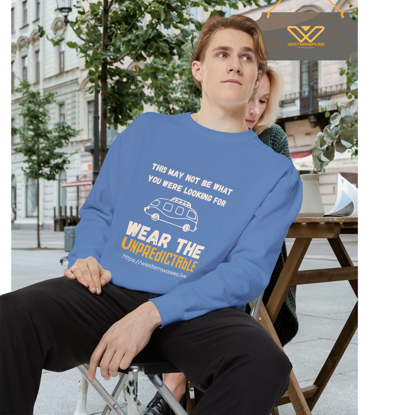Unisex Garment-Dyed Sweatshirt_ N3+ Series UGDSS PT2WW004_ WesternWaves Limited Edition: