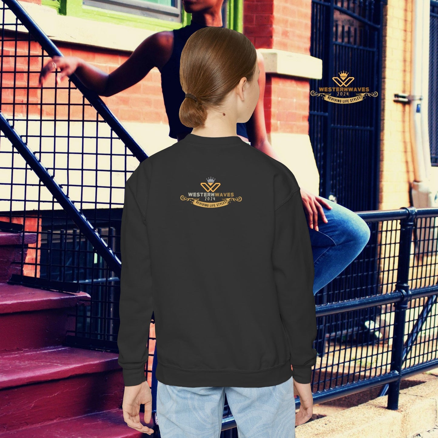 Youth Crewneck Sweatshirt_ N3+ Series YCNSS PT2WW001_ Limited Edition Perfect Companion for the School, Sports & Casual hangouts by WesternWaves: