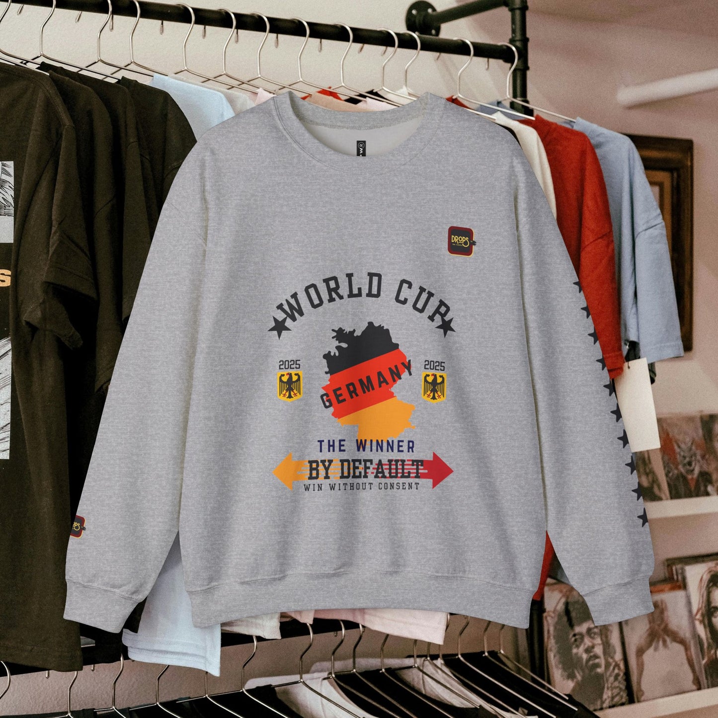 Unisex Sweatshirt_ N7+ Series USSS PT2WW001_ Germany The Winner by Default_ Limited Edition by WesternWaves: