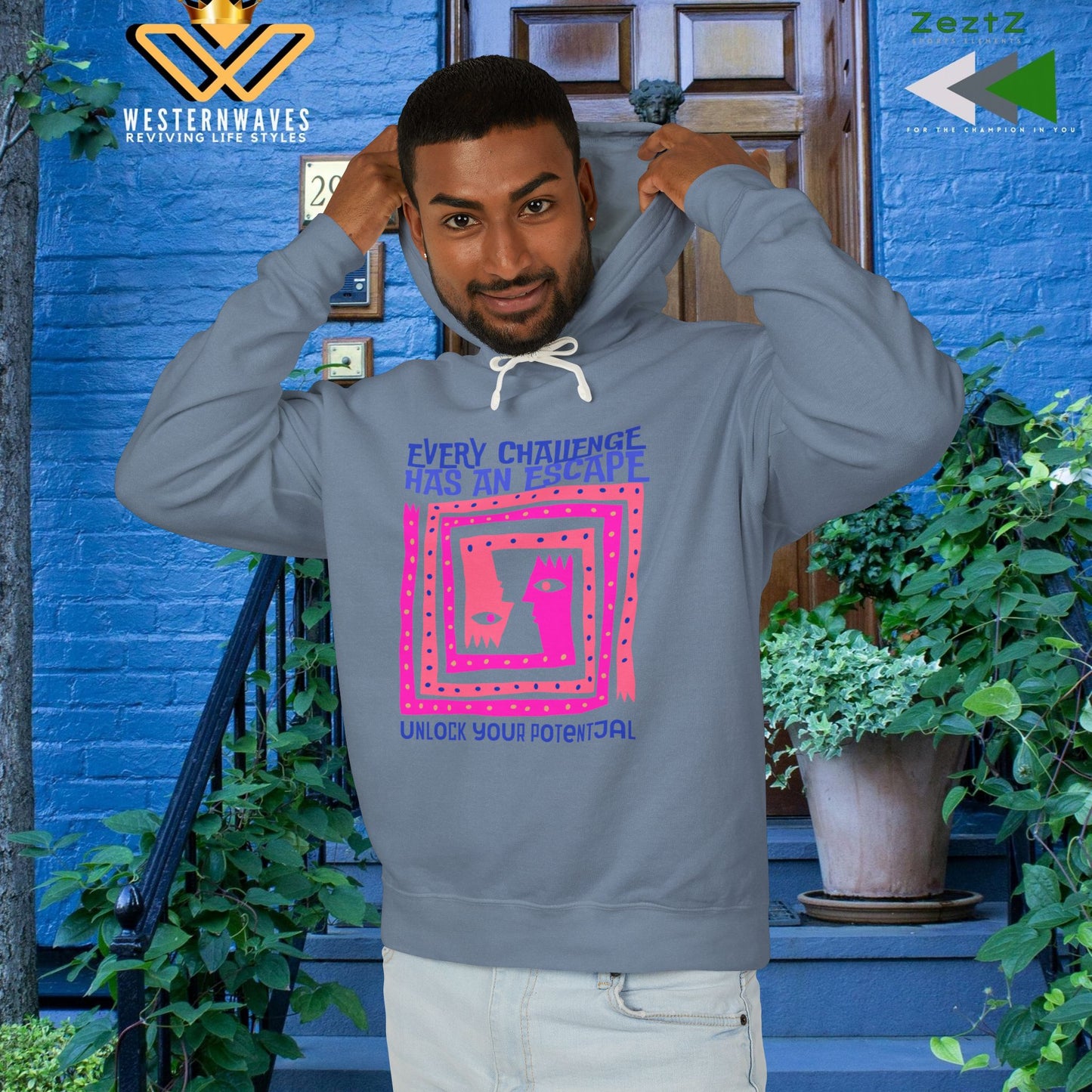 Unisex Lightweight Hooded Sweatshirt – N3+ Series USLWHSS PT2WW014_ Limited Edition Crafted Comfort by WesternWaves: