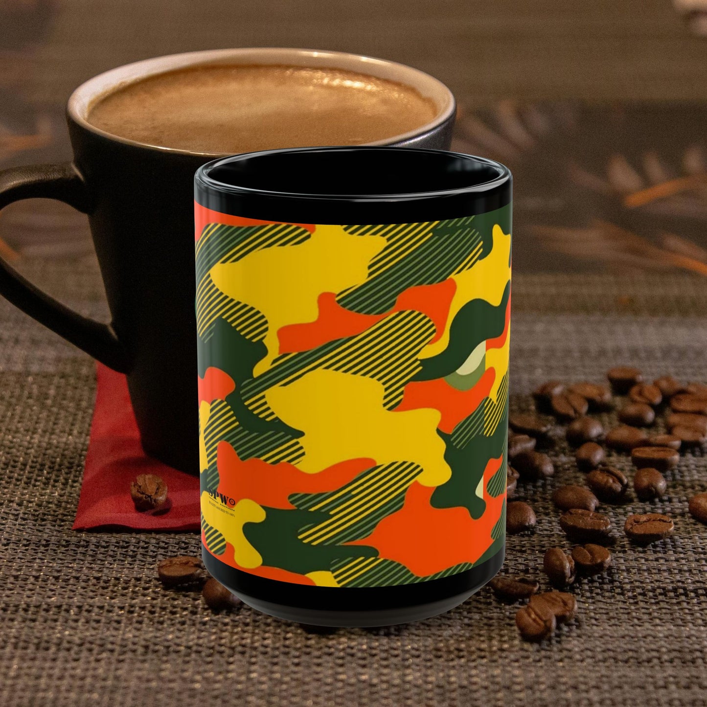 Black Mug (11oz, 15oz)_ N+ Series CBM PT2WW006_ Limited Edition Black Ceramic Mug by WesternWaves