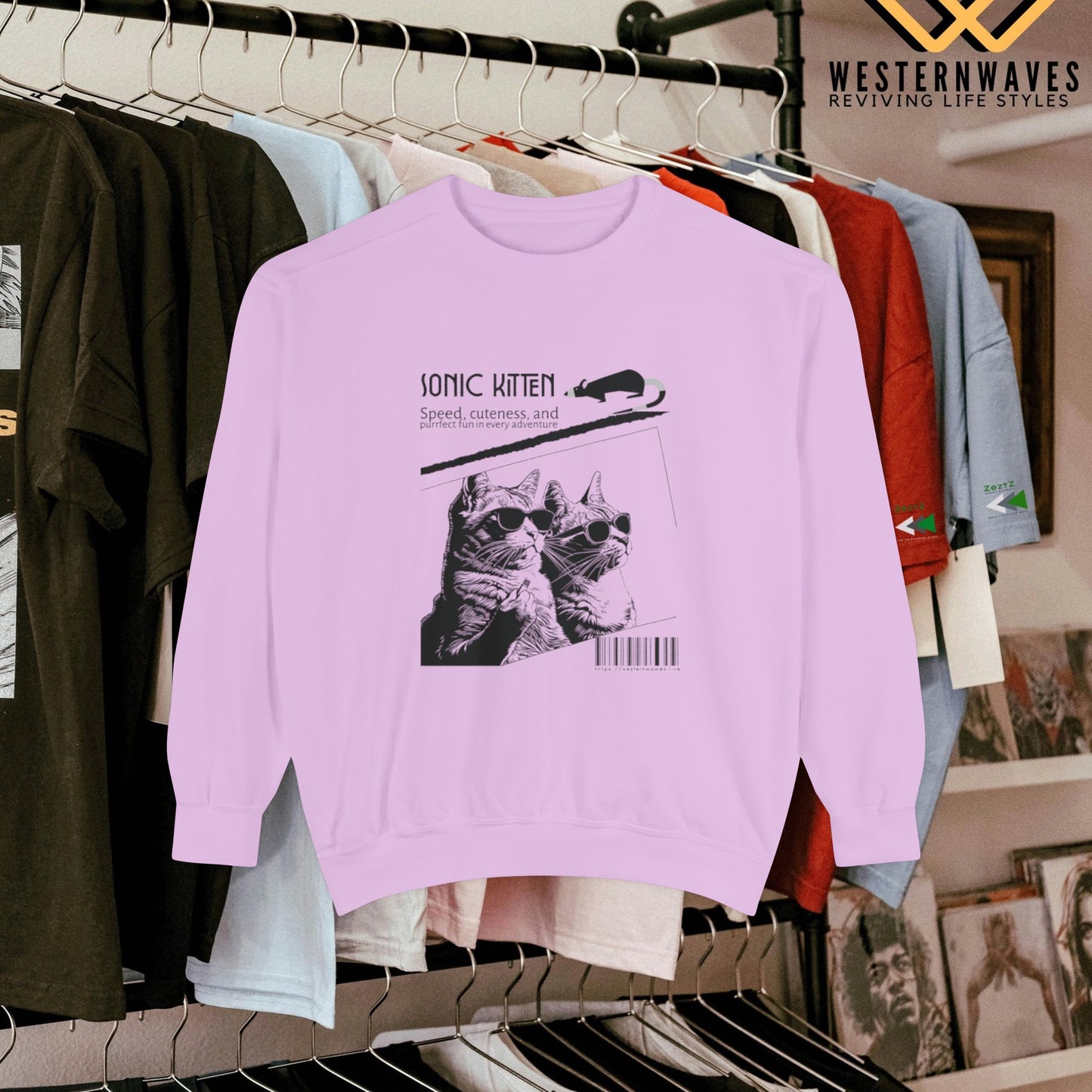 Unisex Garment-Dyed Sweatshirt_ N3+ Series SPW UGDSS PT2WW003_WesternWaves Limited Edition