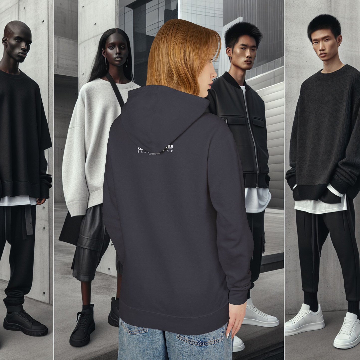 Unisex Lightweight Hooded Sweatshirt_ Series UWD 051_ Limited Edition Raw Streetwear by WesternWaves: