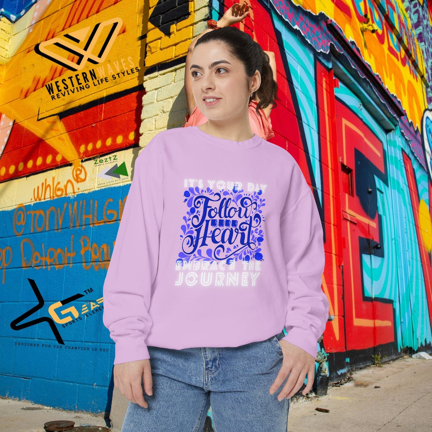 Unisex Garment-Dyed Sweatshirt_ N3+ Series UGDSS PT2WW002_ Limited Edition by WesternWaves_