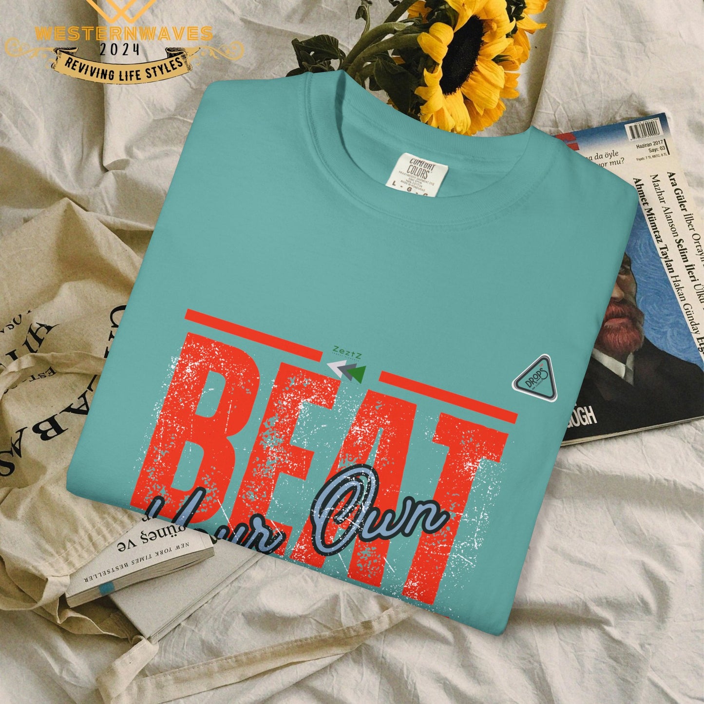 Unisex Garment-Dyed T-shirt_ N2 Series USGDTS PT2WW002_ Comfort Colors 1717_ WesternWaves Limited Edition: