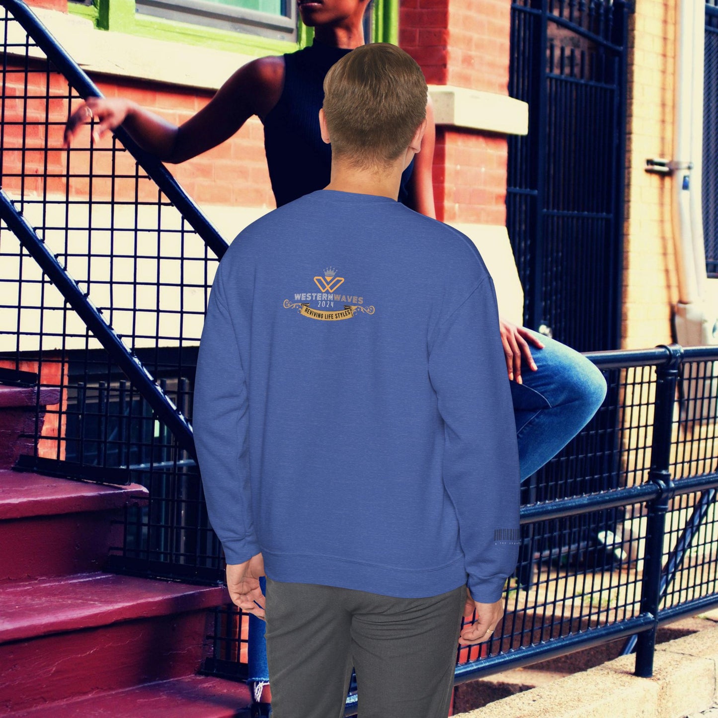 Unisex Heavy Blend™ Crewneck Sweatshirt_ N3+ Series UHBCSS PT2WW006_ Limited Edition Pure Luxury By WesternWaves: