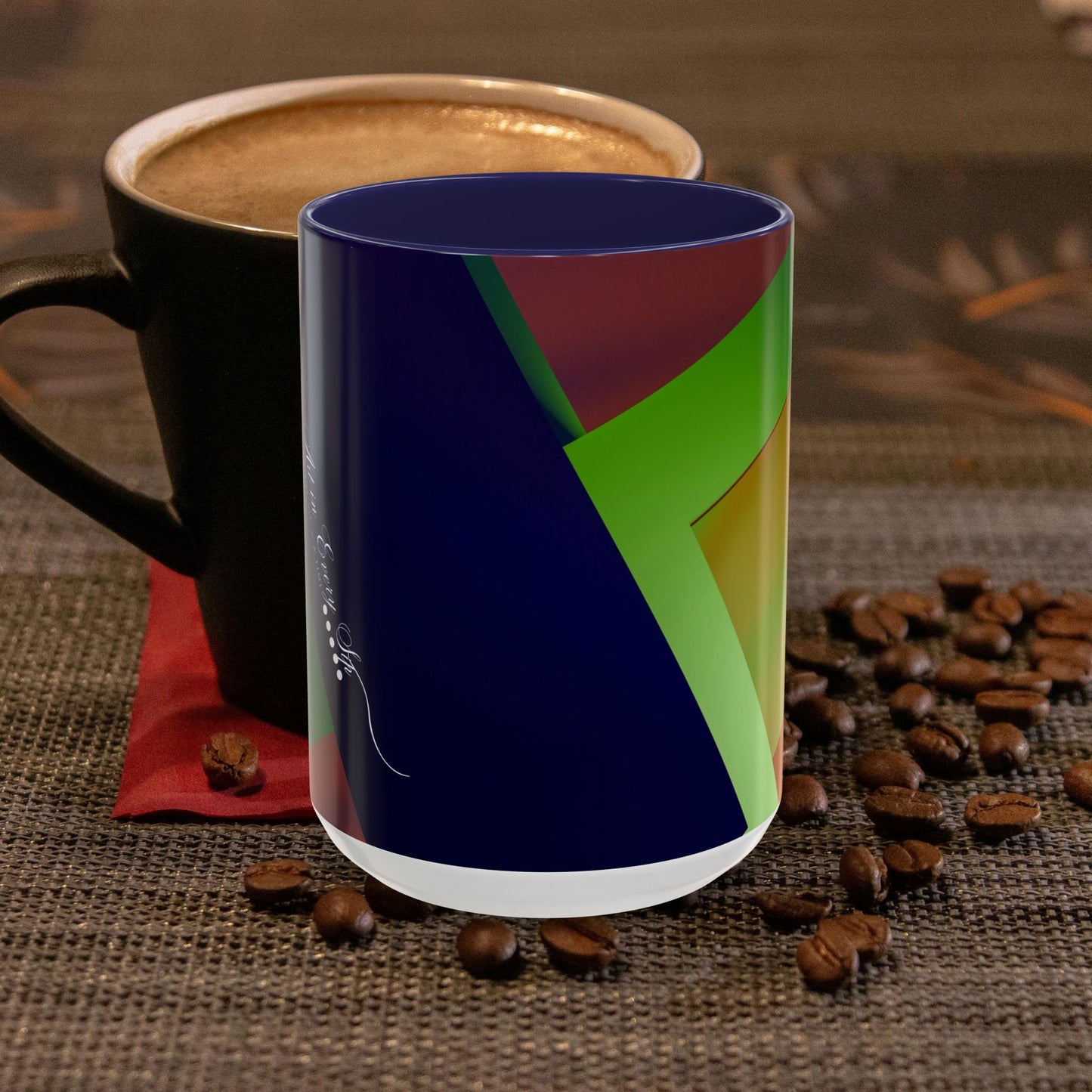 Accent Coffee Mug 11, 15oz_ N3+ Series ACM11OZ PT2WW018_ Limited Edition Perfect Blend of Style by WesternWaves: