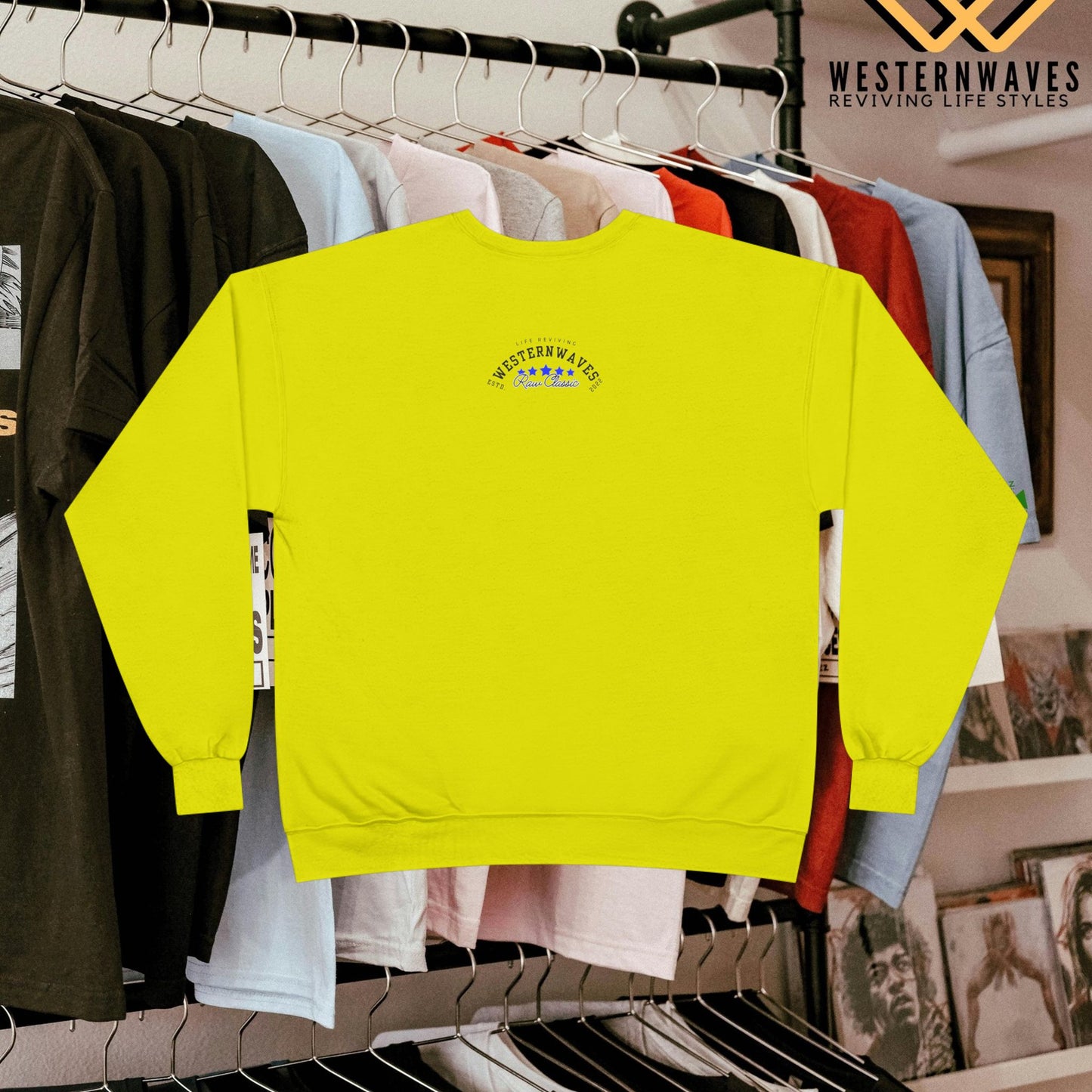 Unisex EcoSmart® Crewneck Sweatshirt_ N3 Series USESCNSS PT2WW001_ Limited Edition Perfect Blend of Comfort, Style, & Sustainability by WesternWaves: