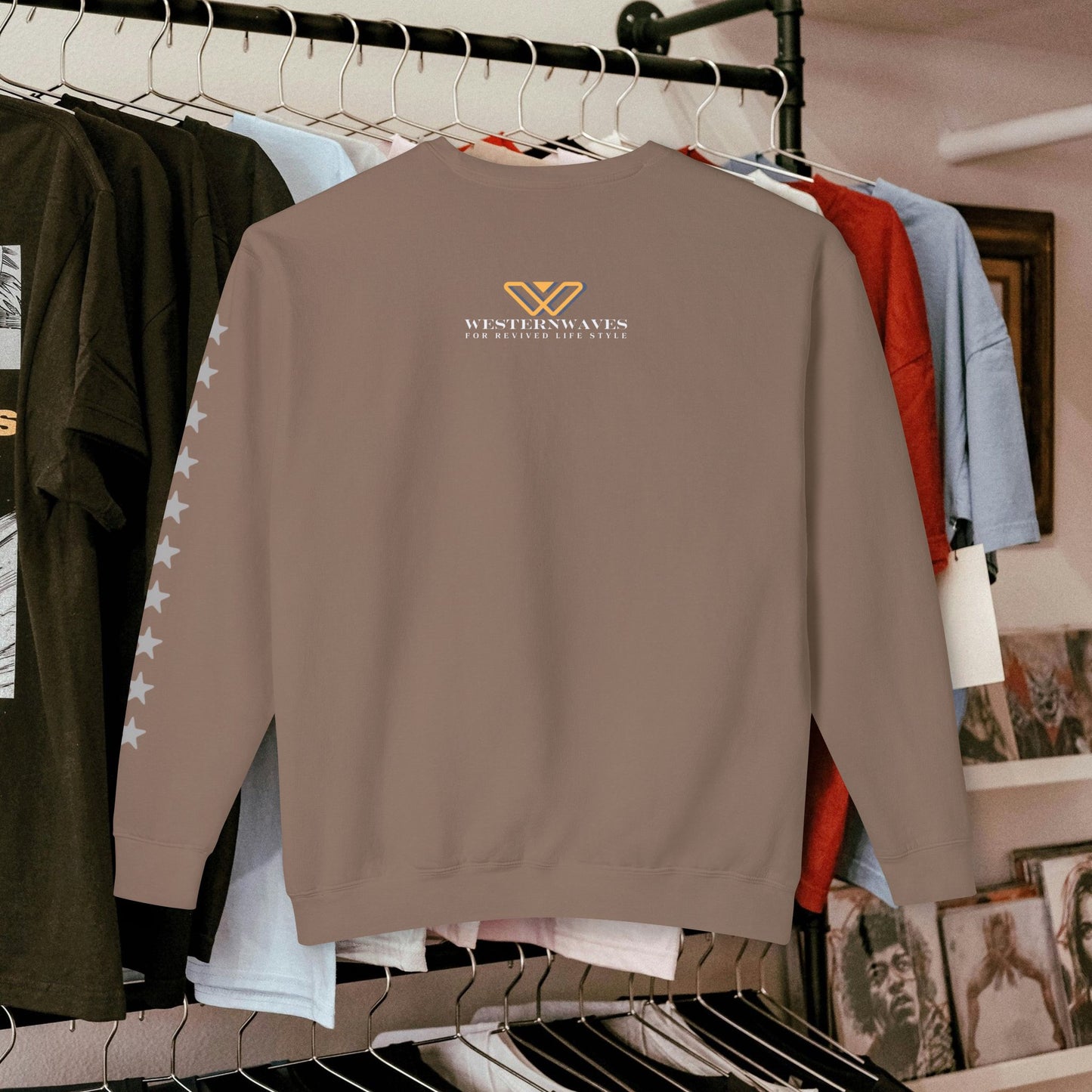 Unisex Lightweight Crewneck Sweatshirt_ N2 Series ULWCSS PT2WW006_ Limited Edition Unparalleled Quality by WesternWaves: