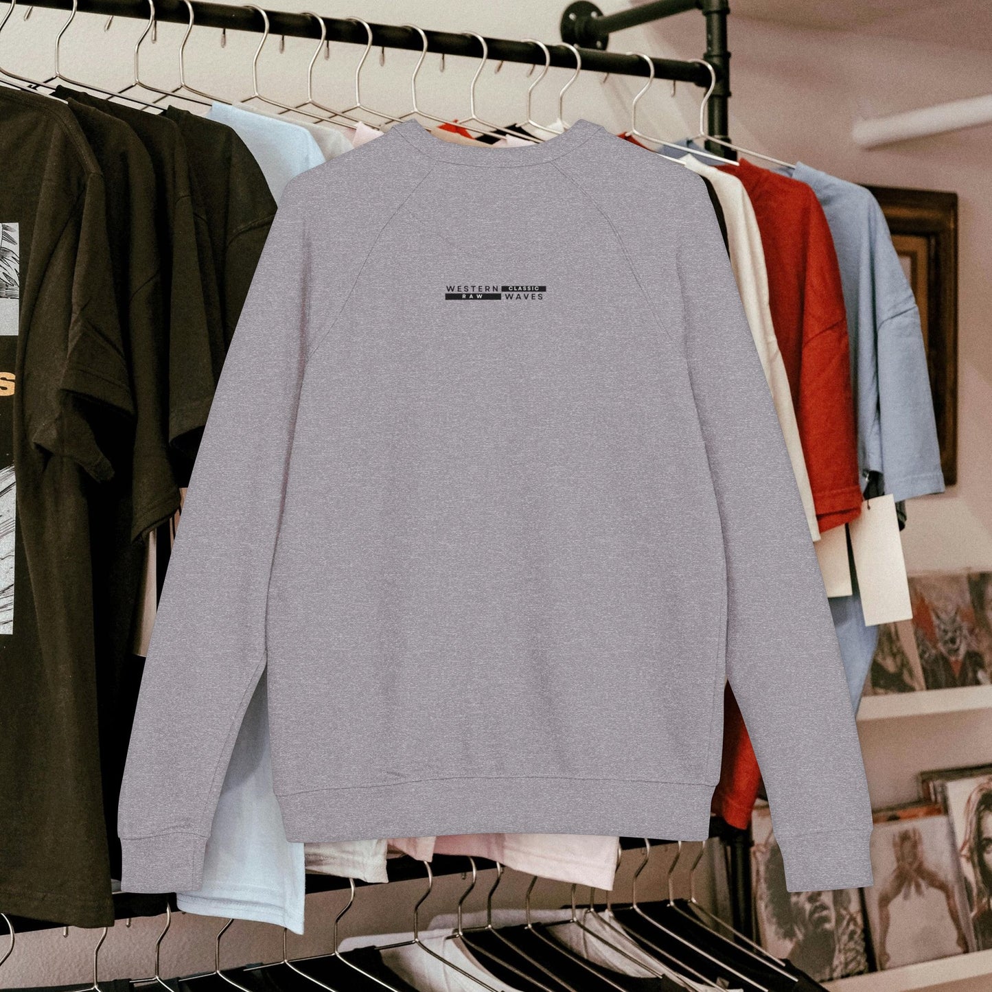 Unisex French Terry Raglan Crewneck_ 22 June 2025_ Limited Edition Casual Style by WesternWaves: