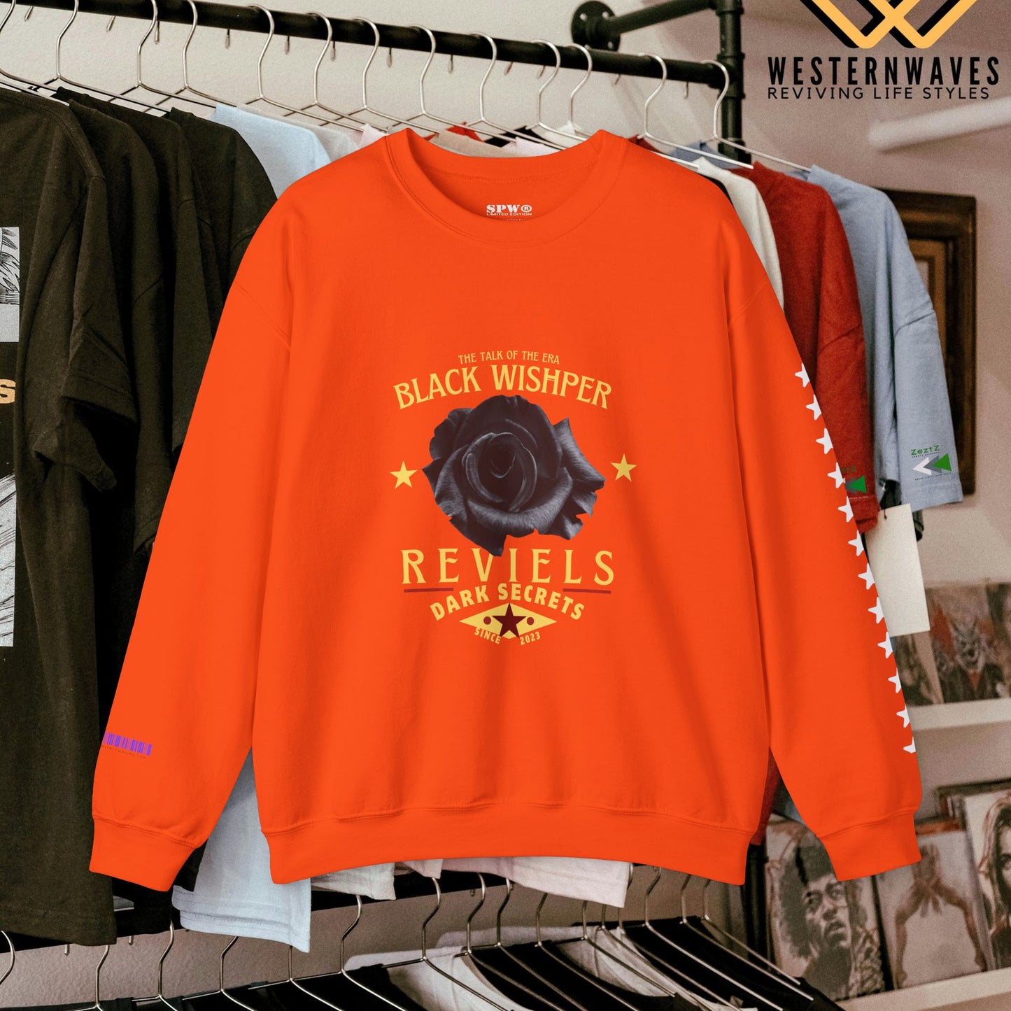 Unisex Heavy Blend™ Crewneck Sweatshirt_ N3+ Series UHBCSS PT2WV011_ Limited Edition Pure Luxury by WesternWaves: