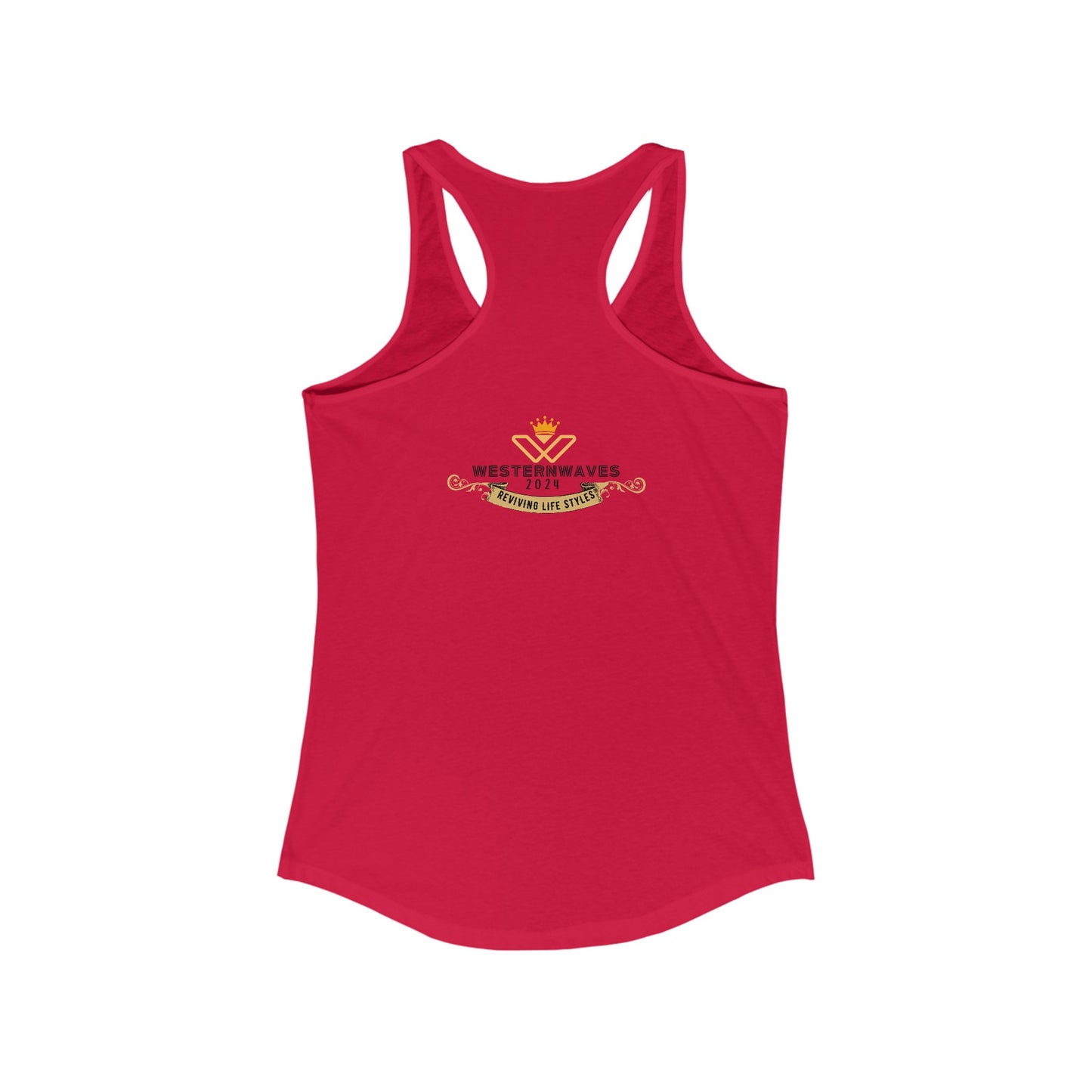 Women's Ideal Racerback Tank_ N2+ Series WIRBT PT2WW004_ Limited Edition Design for Comfort and Style by WesternWaves: