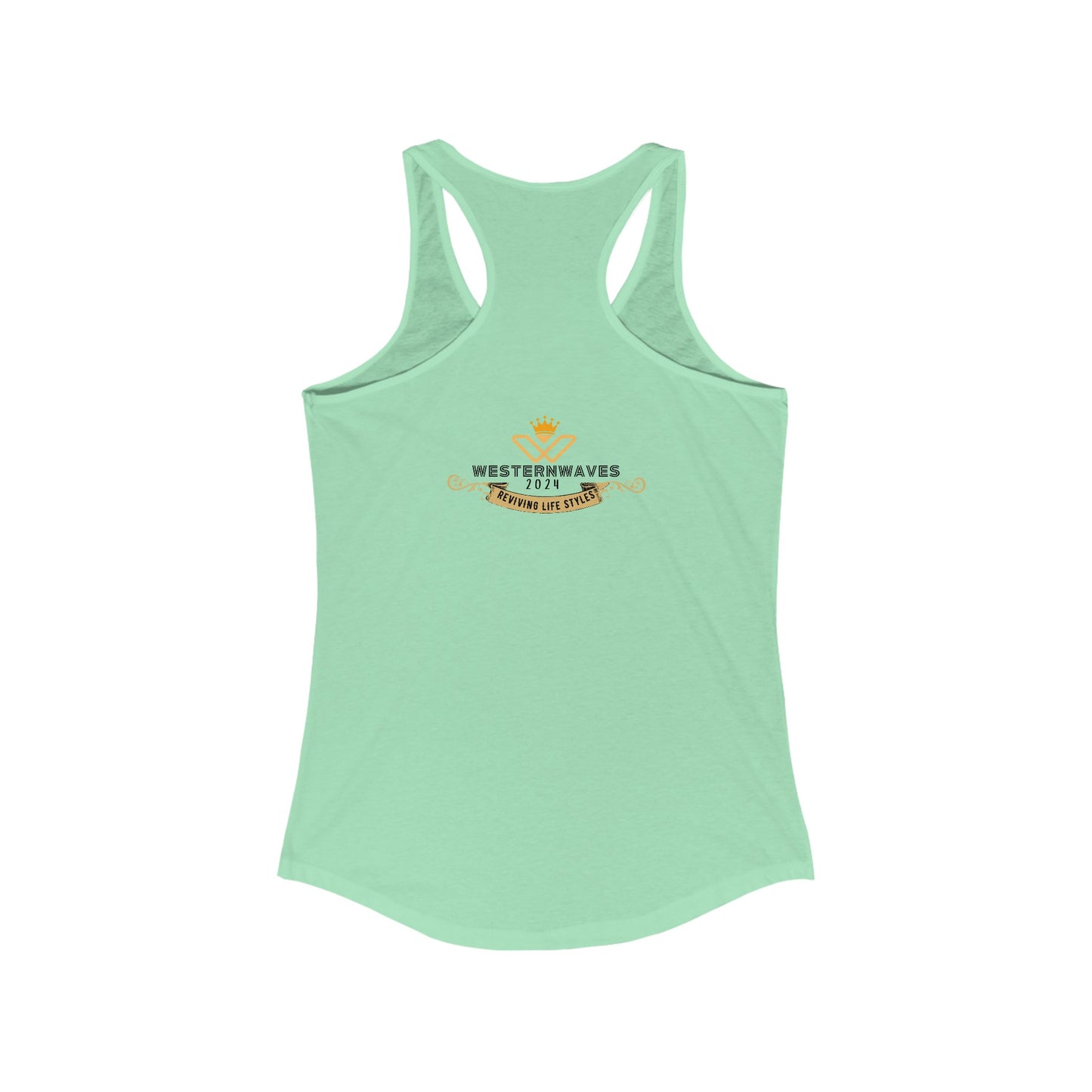 Women's Ideal Racerback Tank_ N2+ Series WIRBT PT2WW004_ Limited Edition Design for Comfort and Style by WesternWaves: