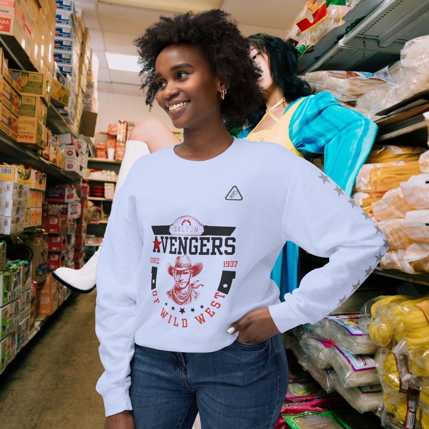 Unisex Lightweight Sweatshirt_ N7* Series USLWSS PT2WW002_ Limited Edition by WesternWaves: