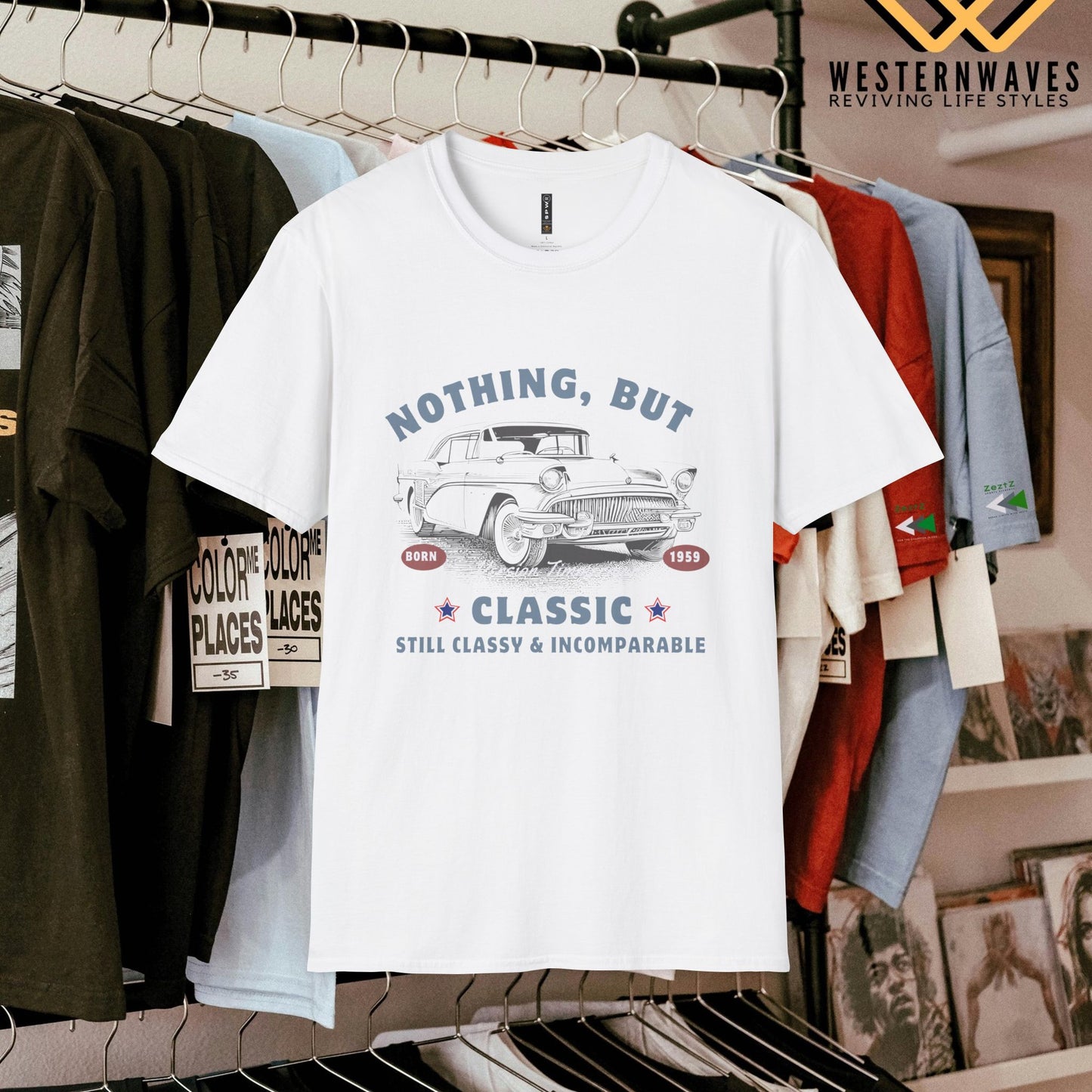 Unisex Softstyle T-Shirt_ N3+ USSTS FT2WW005_ Redefine Relaxation Limited Edition by WesternWaves: