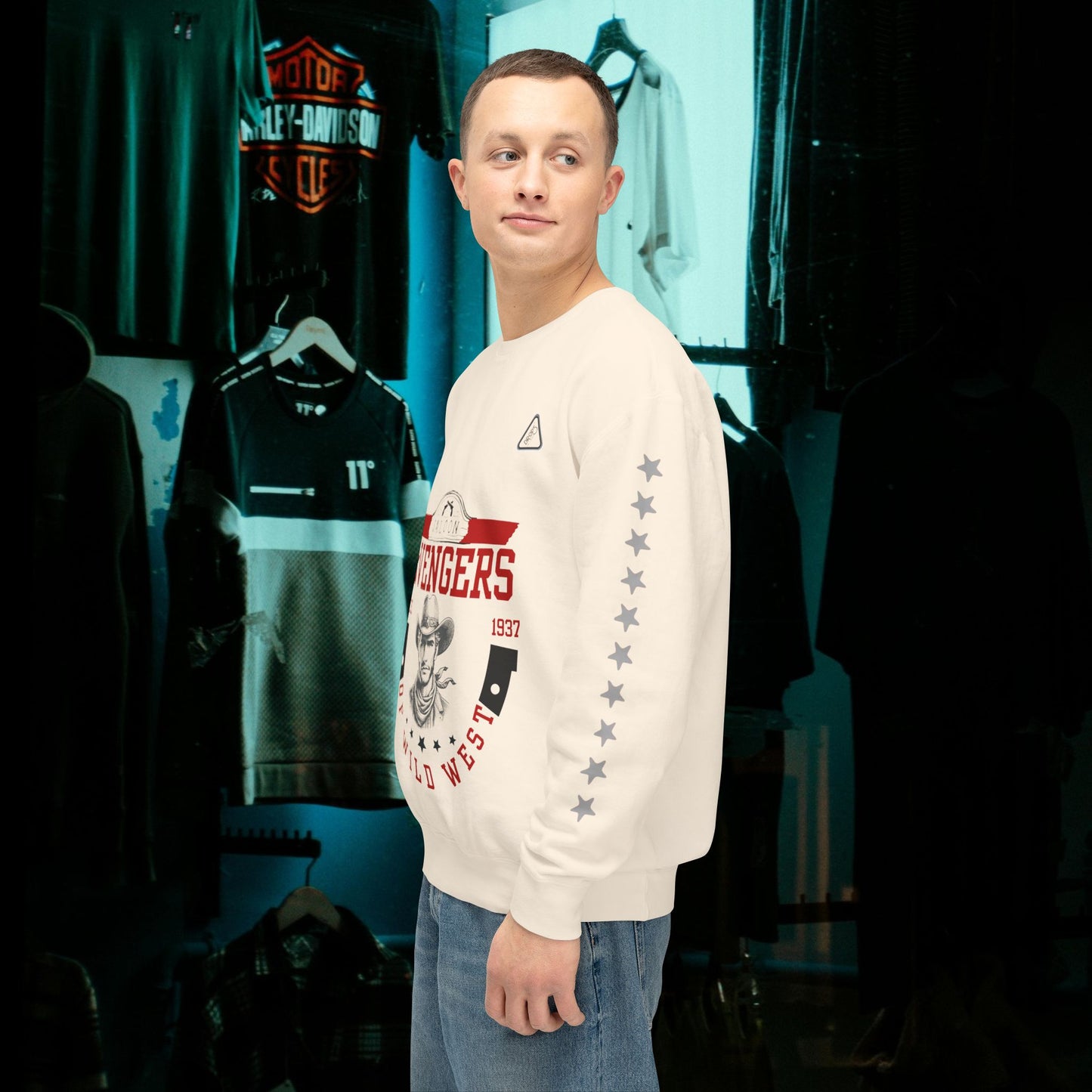 Unisex Lightweight Sweatshirt_ N7* Series USLWSS PT2WW002_ Limited Edition by WesternWaves: