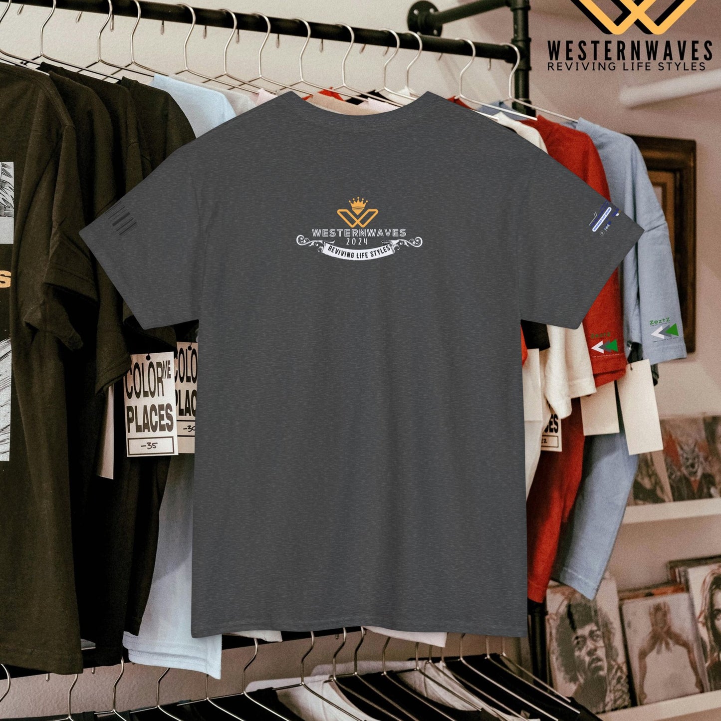 Unisex Heavy Cotton Tee_ Crafted from premium 100% cotton_ N3+ Series UHCT PT2WW013_ Limited Edition Maximum Comfort by WesternWaves:
