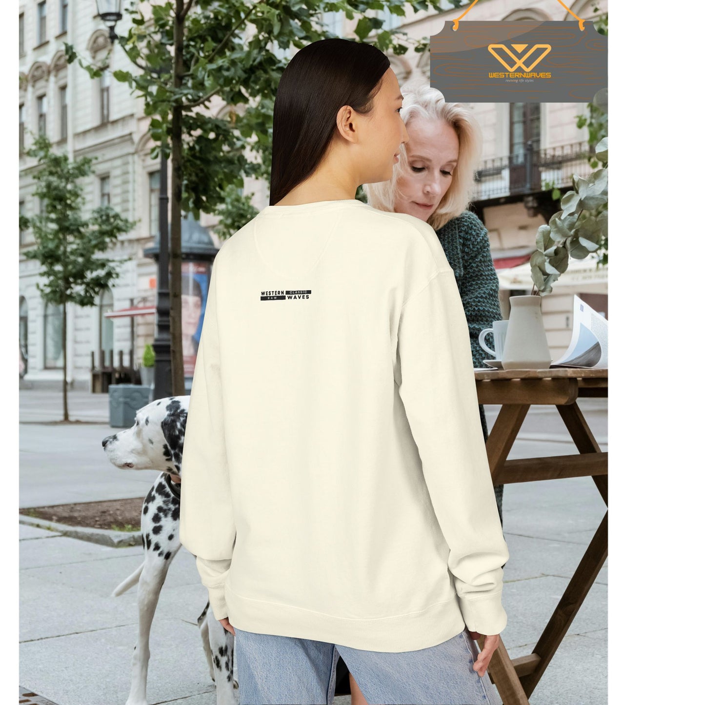 Unisex ComfortWash® Garment Dyed Crewneck Sweatshirt_ N7* Series USCGDCNSS PT2WW001_ Limited Edition Comfort & Retro Flair by WesternWaves:
