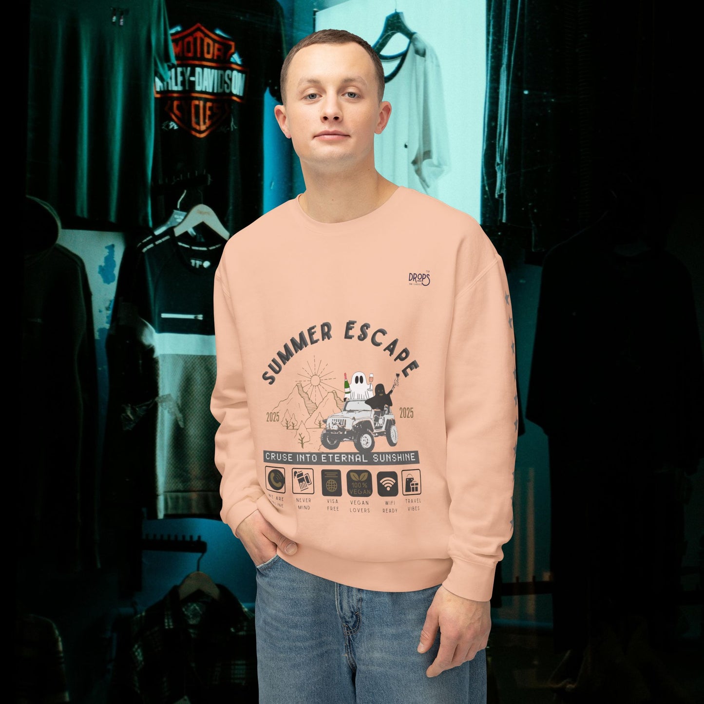 Unisex Summer Escape Crewneck Sweatshirt - Cruise into Eternal Sunshine_ 10 May 2025_ 001