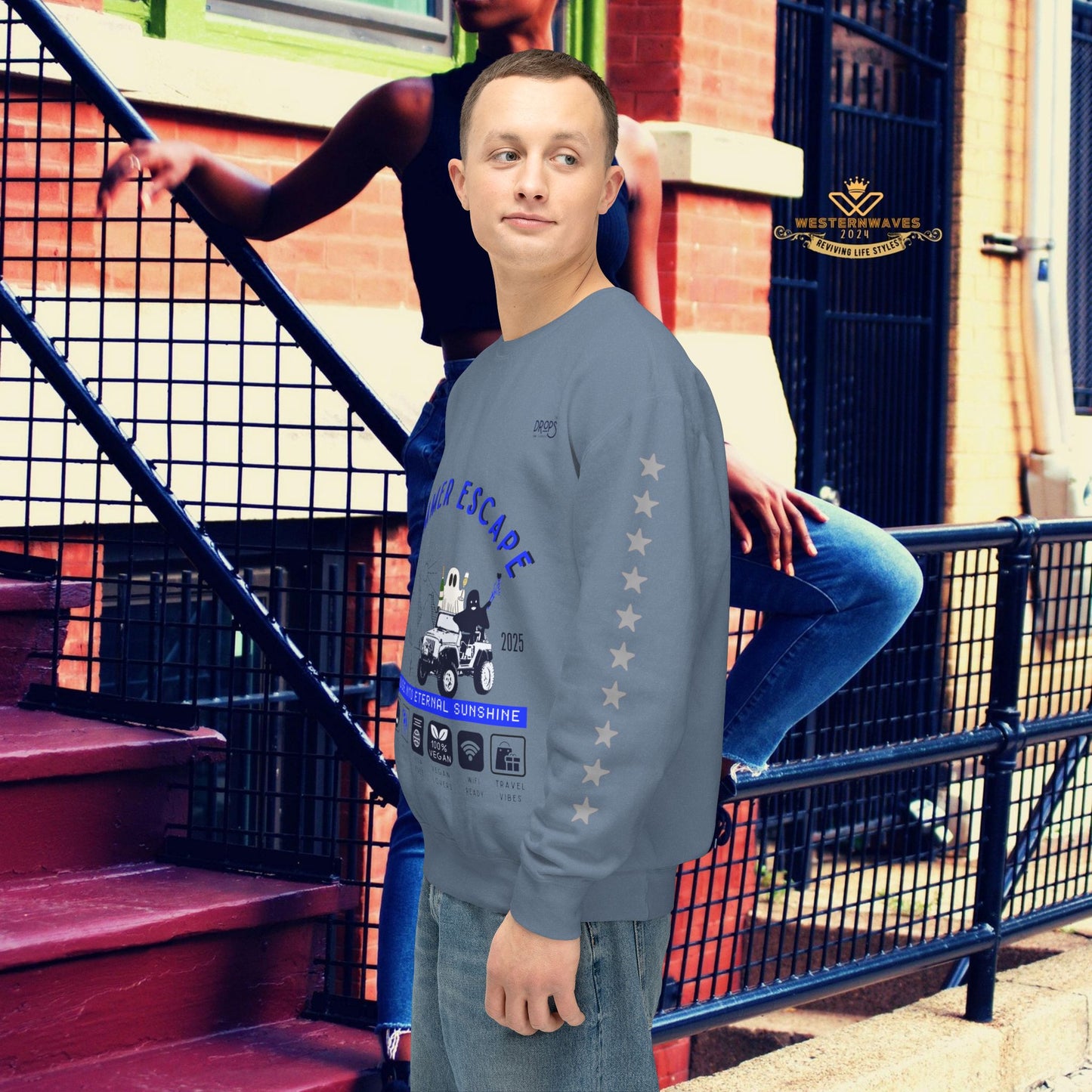Unisex Summer Escape Crewneck Sweatshirt - Cruise into Eternal Sunshine_ 10 May 2025_ 001