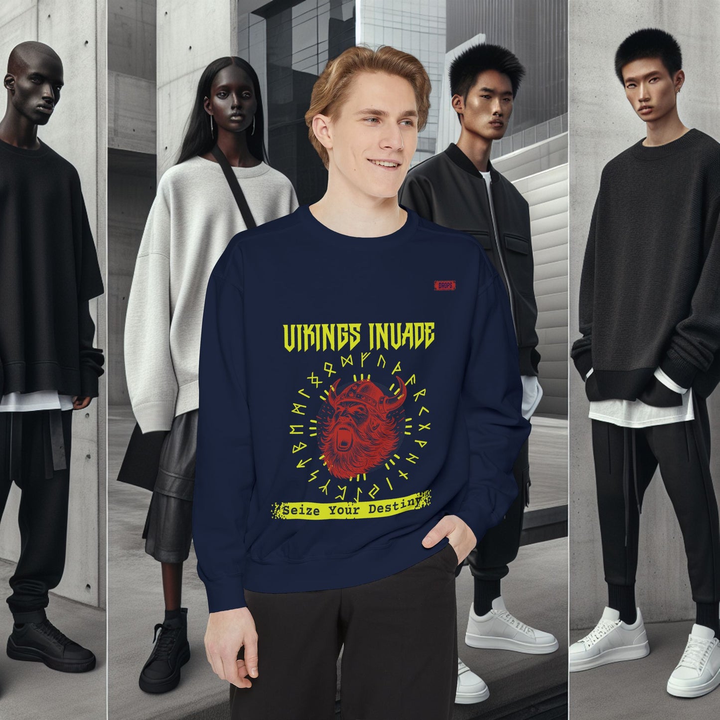 Unisex Garment-dyed Sweatshirt_ Series UWD 063_ Limited Edition Cozy Apparel for Adventurers by WesternWaves: