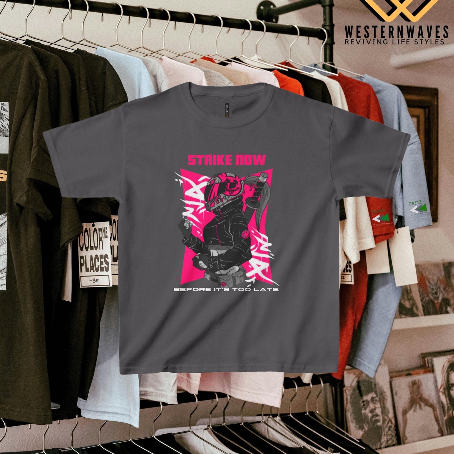 Kids Heavy Cotton™ Tee_ N2+ Series KHCT PT2WW003_ Limited Edition Durable Comfort for Every Adventure by WesternWaves:
