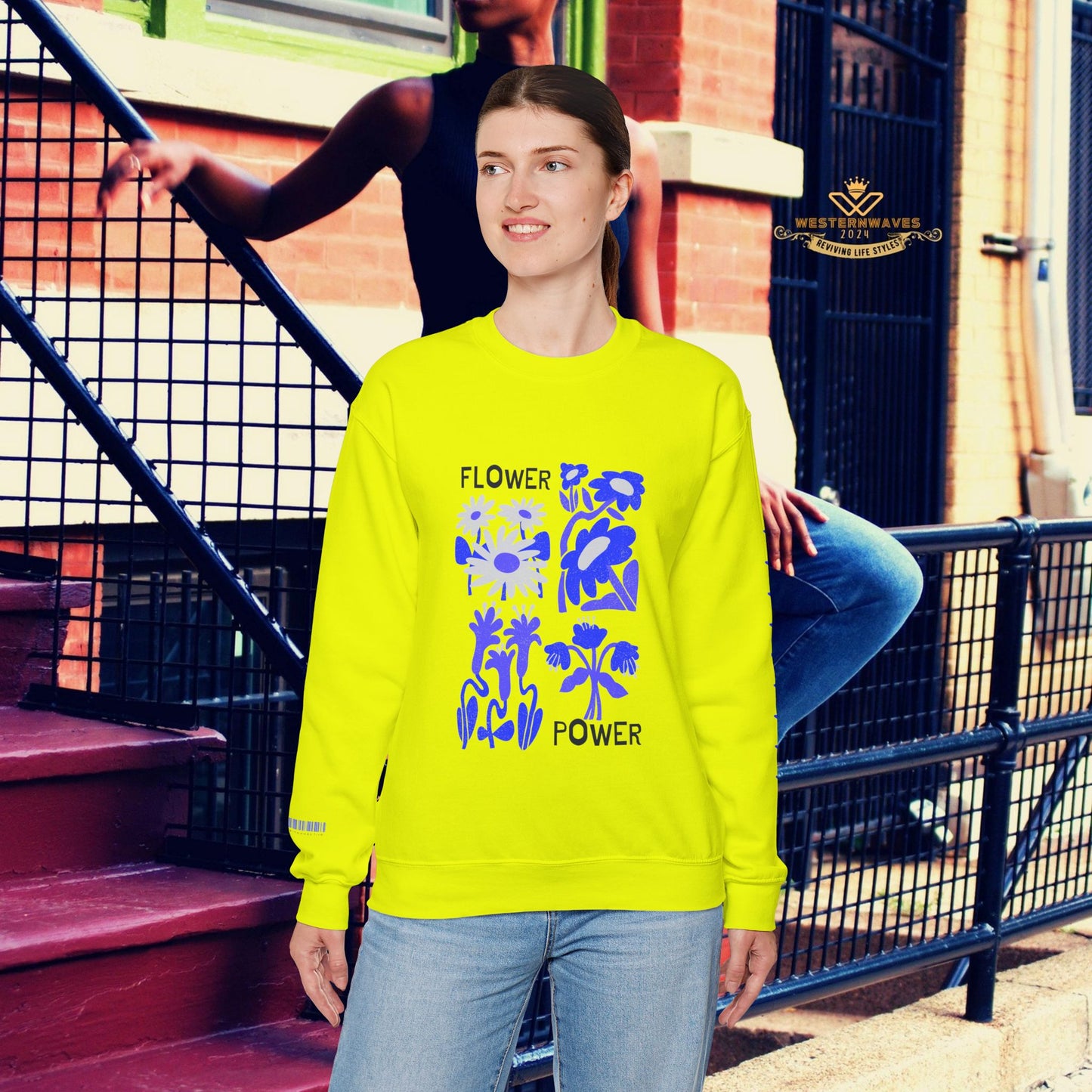 Unisex Heavy Blend™ Crewneck Sweatshirt_ N3+ Series UHBCSS PT2WW030_ Limited Edition Pure Luxury By WesternWaves: