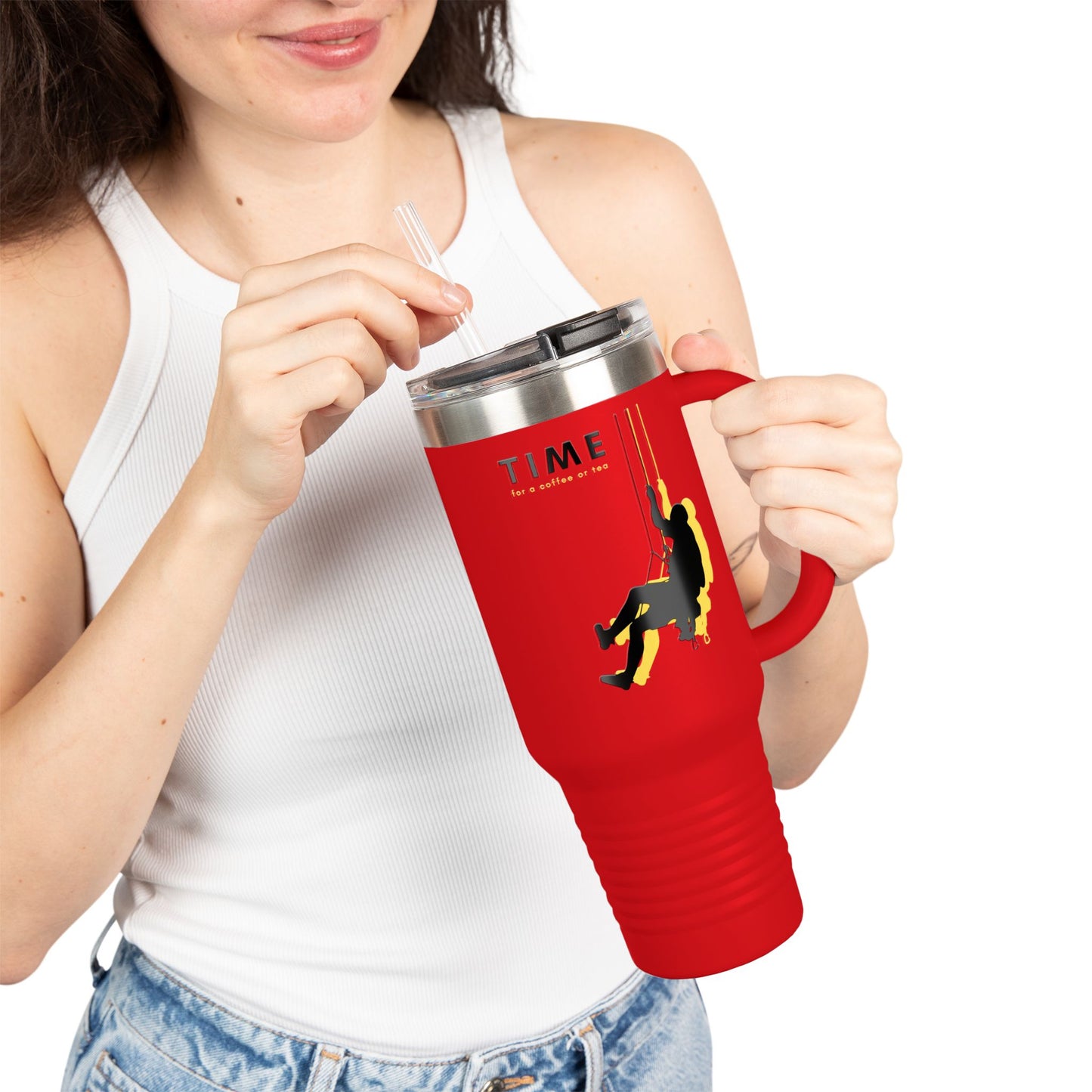Adventure Insulated Travel Mug_ 40oz with Time & Freedom Design_ N7+ Series AITMUG PT2WW001_ Limited Edition by WesternWaves: