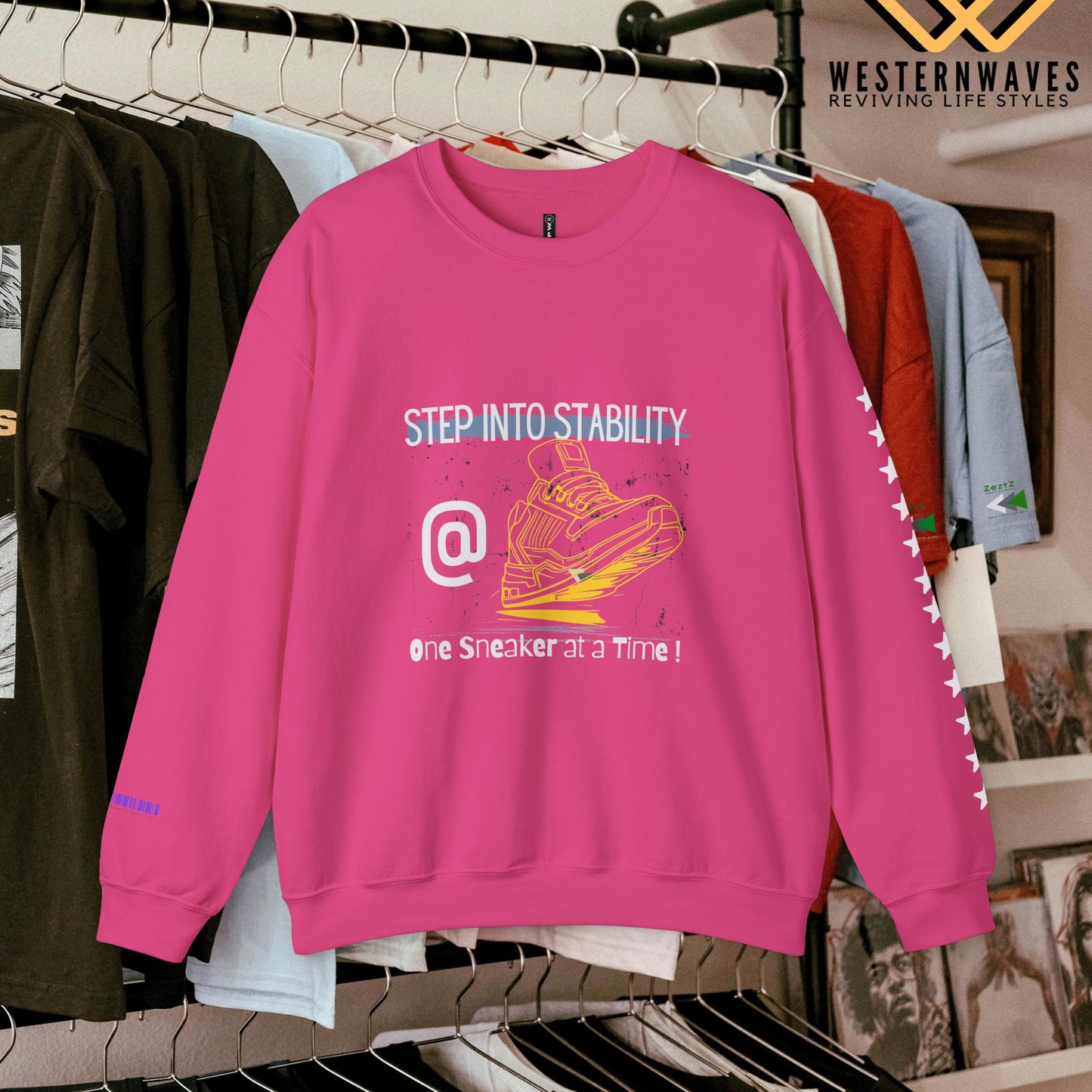 Unisex Heavy Blend™ Crewneck Sweatshirt_ N3+ Series UHBCSS PT2WW033_ Limited Edition Pure Luxury By WesternWaves: