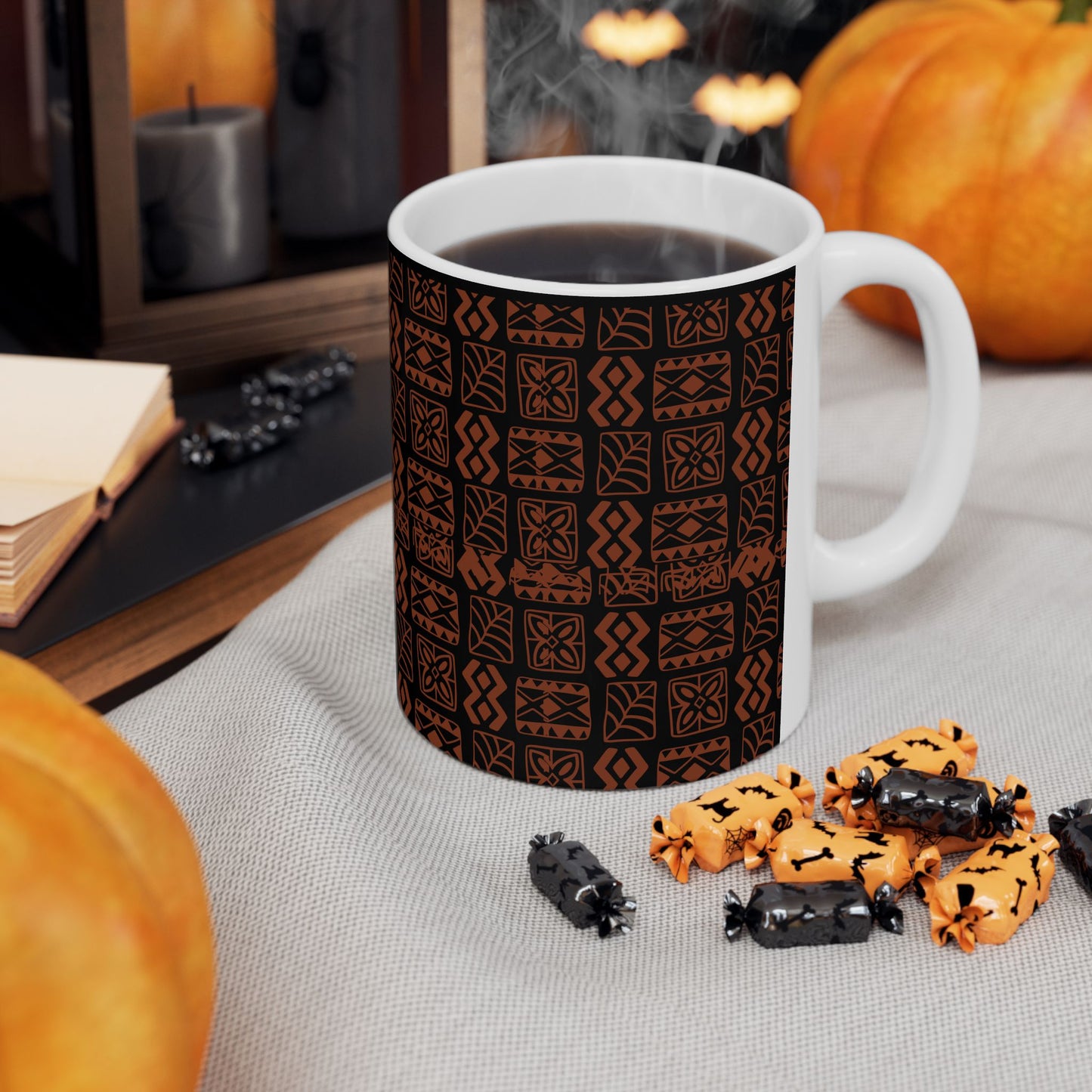 Ceramic Mug 11oz & 15oz_ N7* Series CMUG11OZ&15OZ PT2WW001_ Limited Edition Tribal Pattern Coffee Mug by WestenWaves: