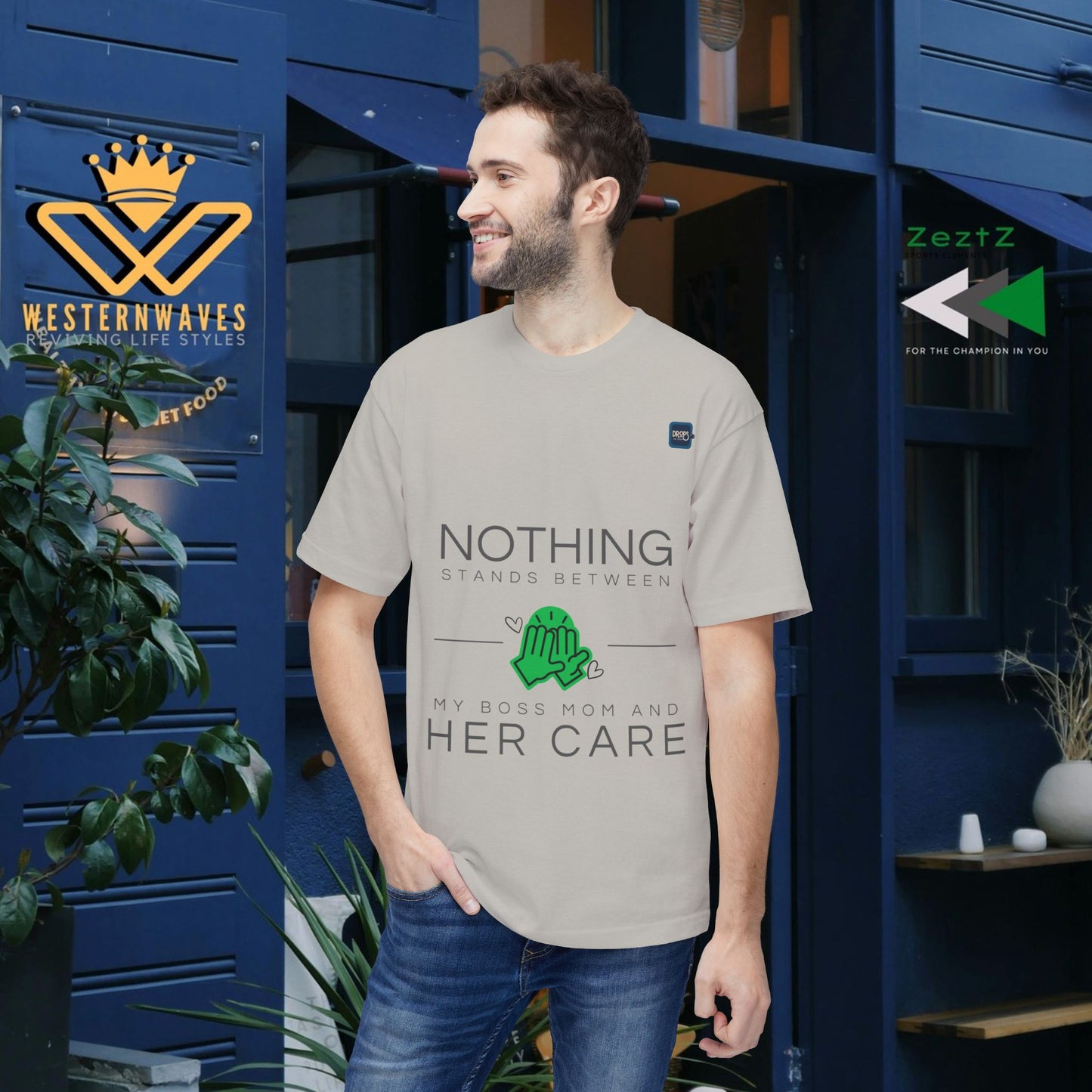Unisex Midweight T-shirt, Made in USA_ N+ Series UMTS PT2WW007_ Limited Edition Design by WesternWaves: