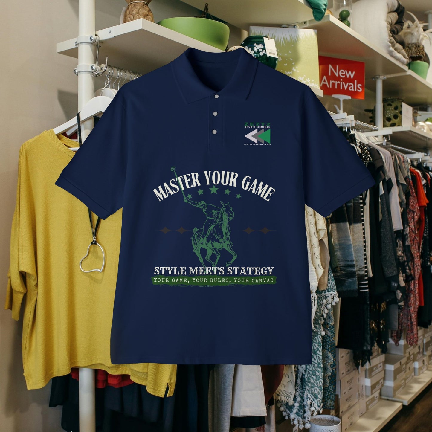 Men's Piqué Polo Classic Shirt – N2 Series MPPOLOCS PT2WW003_ Limited Edition Timeless Elegance of ‘Zeztz' Sports Brand by WesternWaves: