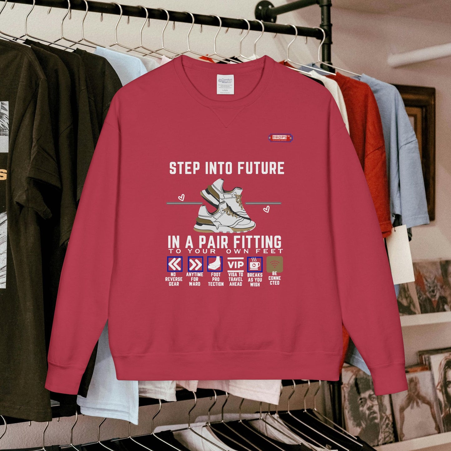 Unisex ComfortWash® Garment Dyed Crewneck Sweatshirt_ N7* Series USCGDCNSS PT2WW001_ Limited Edition Comfort & Retro Flair by WesternWaves: