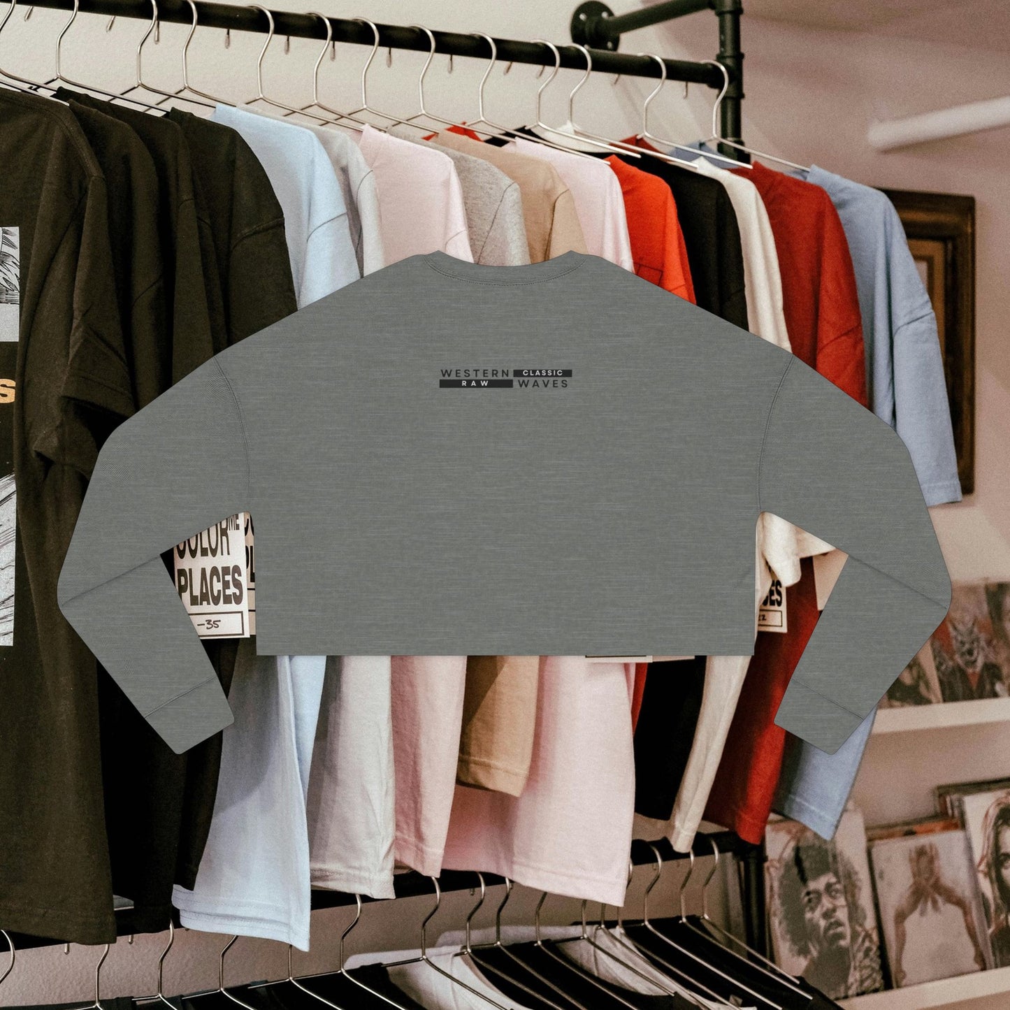 Women's Cropped Sweatshirt_ N3+ Series WCSS PT2WW004_ Limited Edition Utmost Comfort by WesternWaves: